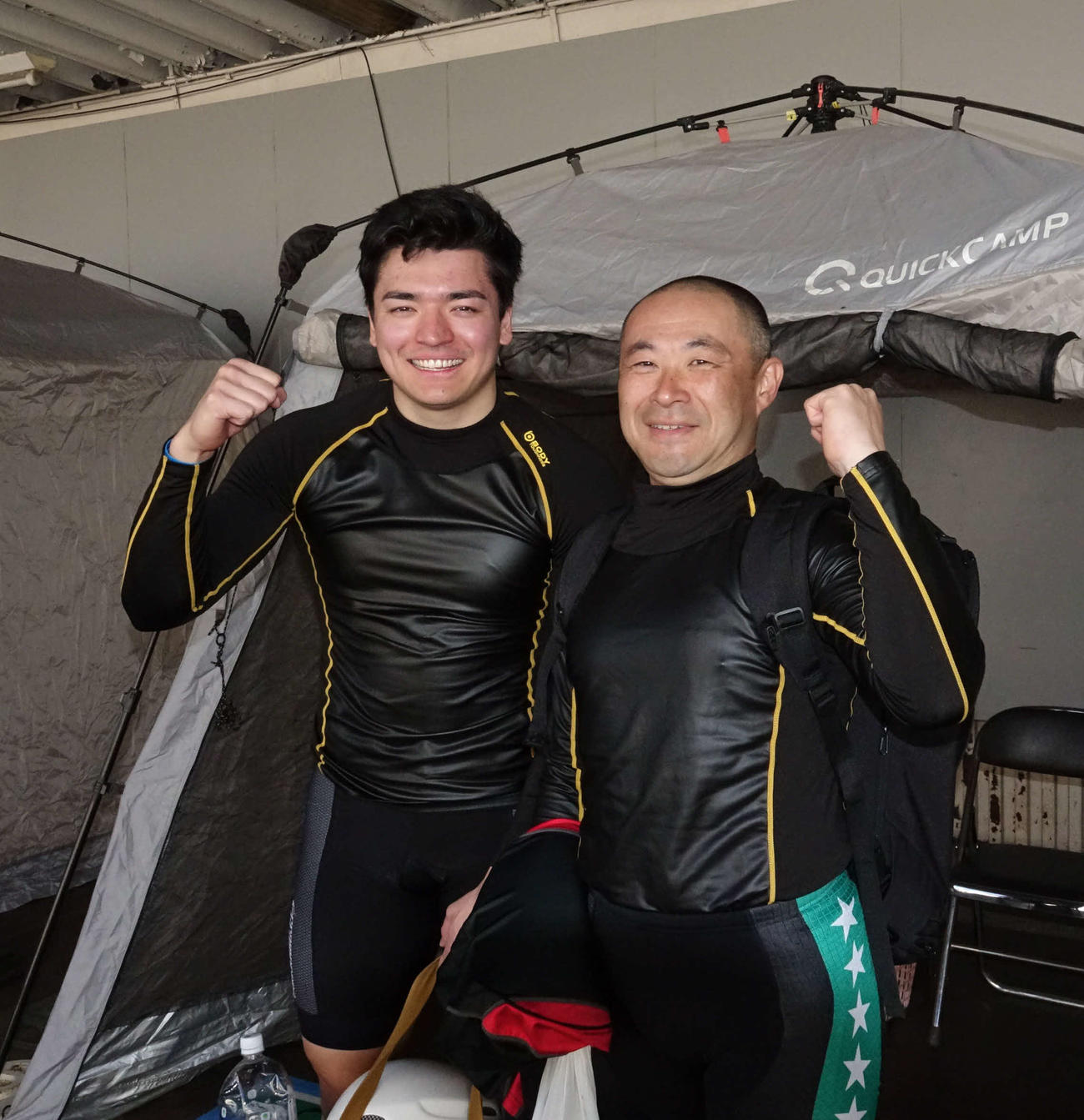 取手・初日4Rで師弟ワンツーを決めた小林信晴（右・1着）と岩城佑典(2024年2月10日撮影)