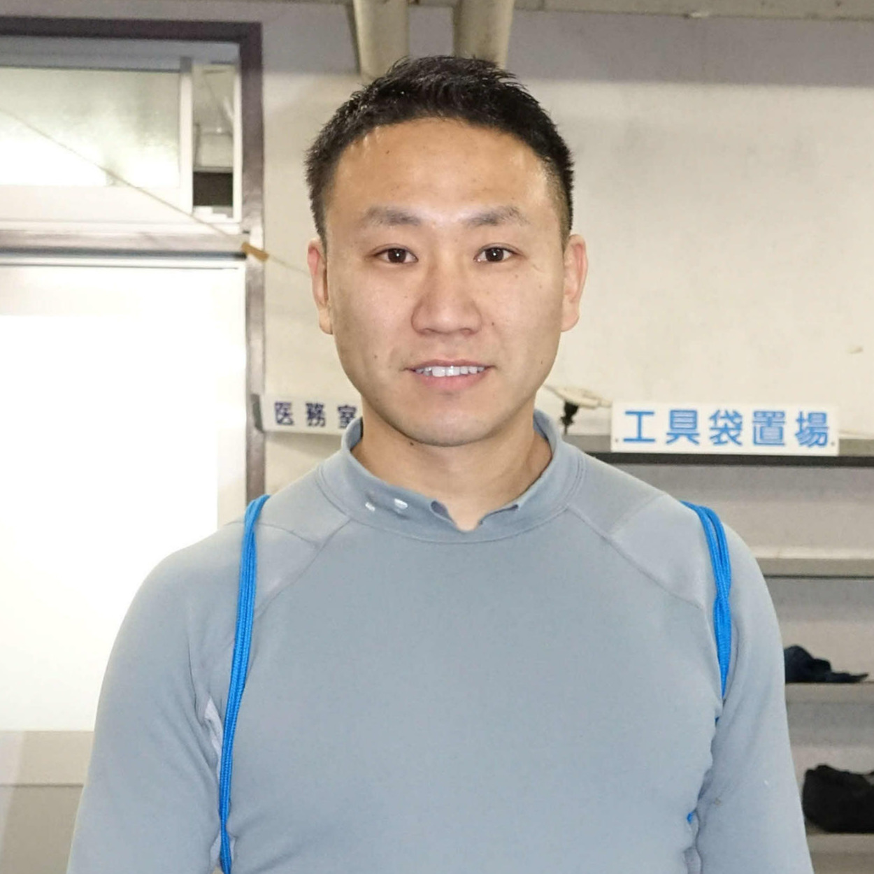 同県の先輩・山本健也に自転車を借りて臨む本多哲也