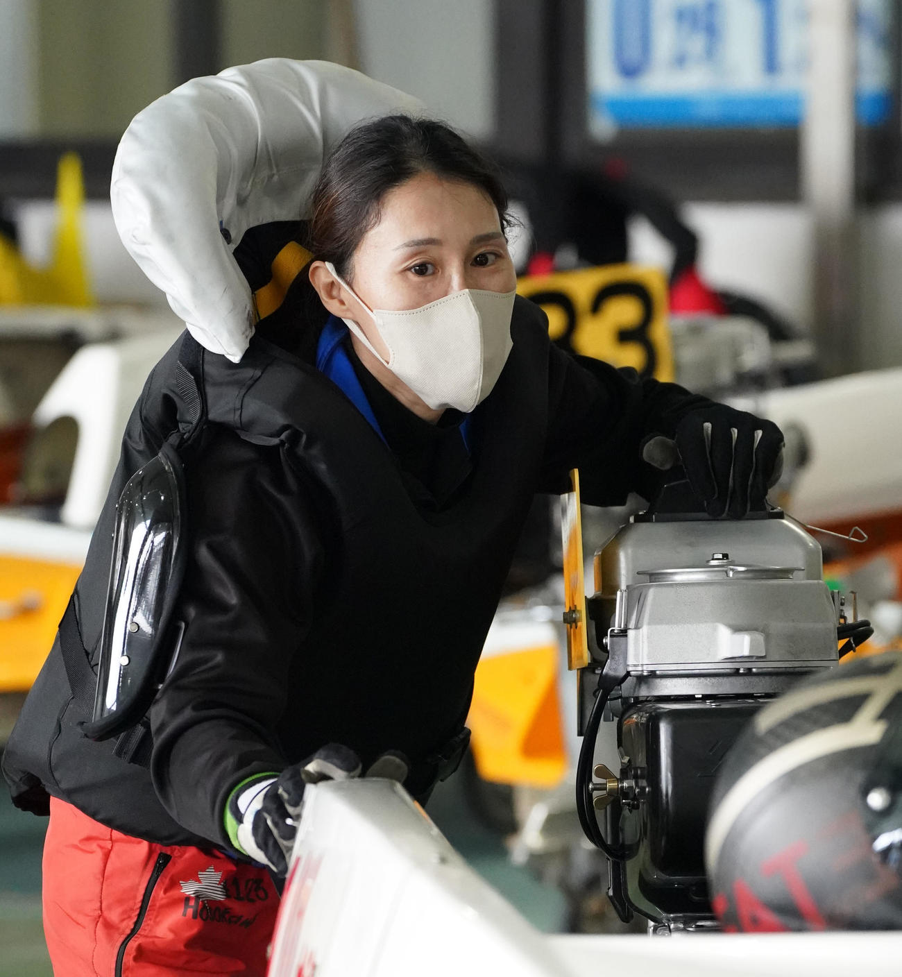 ヴィーナスシリーズ第22戦　常滑シンデレラカップ「前検日」　細川裕子（4123）（撮影・森本幸一）＝2024年3月4日、ボートレースとこなめ