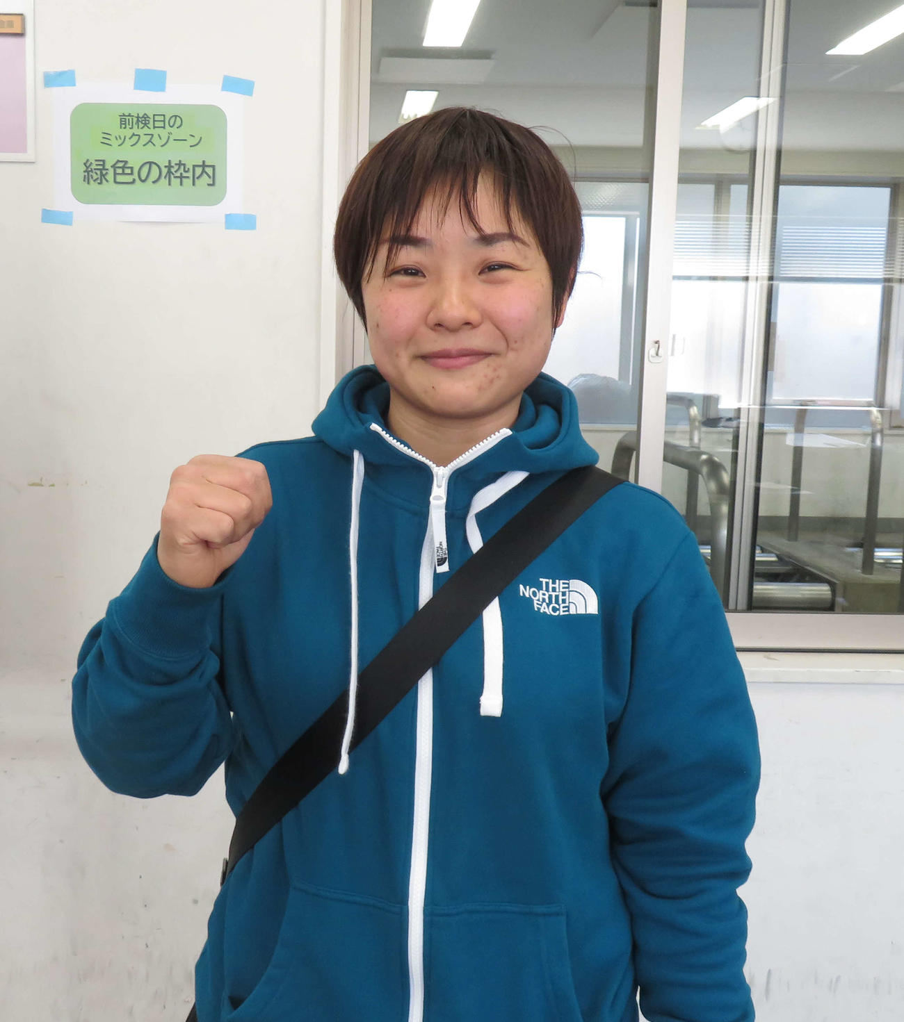 例年ほど花粉症の症状が出ていない杉沢毛伊子（撮影・栗田文人）