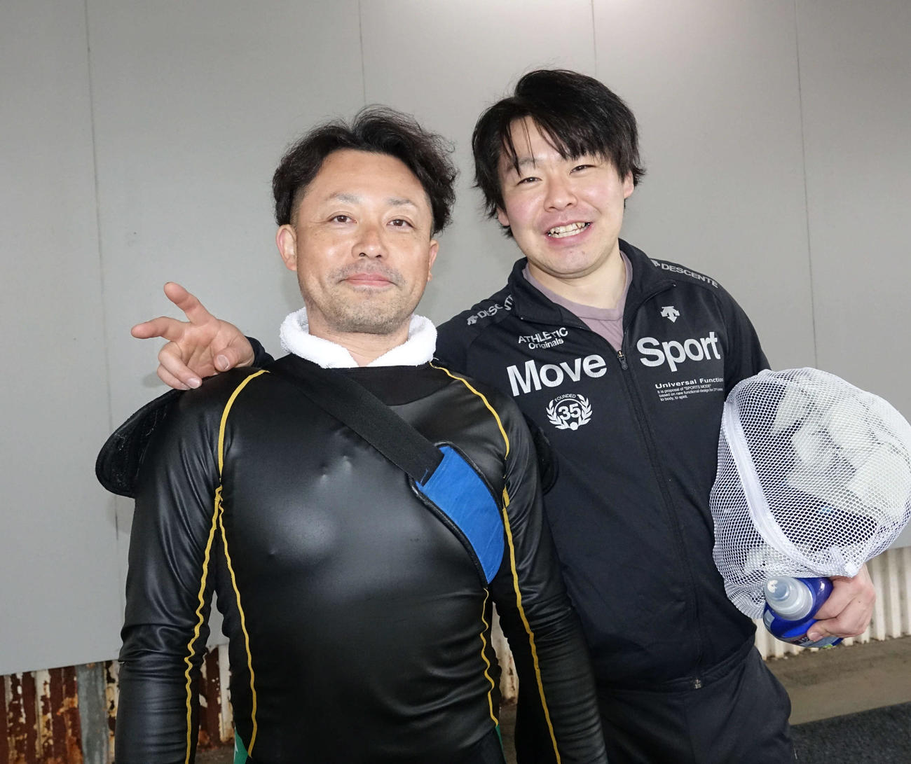 取手の朝は福島連勝劇場で始まった。1R1着の田村純一（右）と2R1着の坂口卓士
