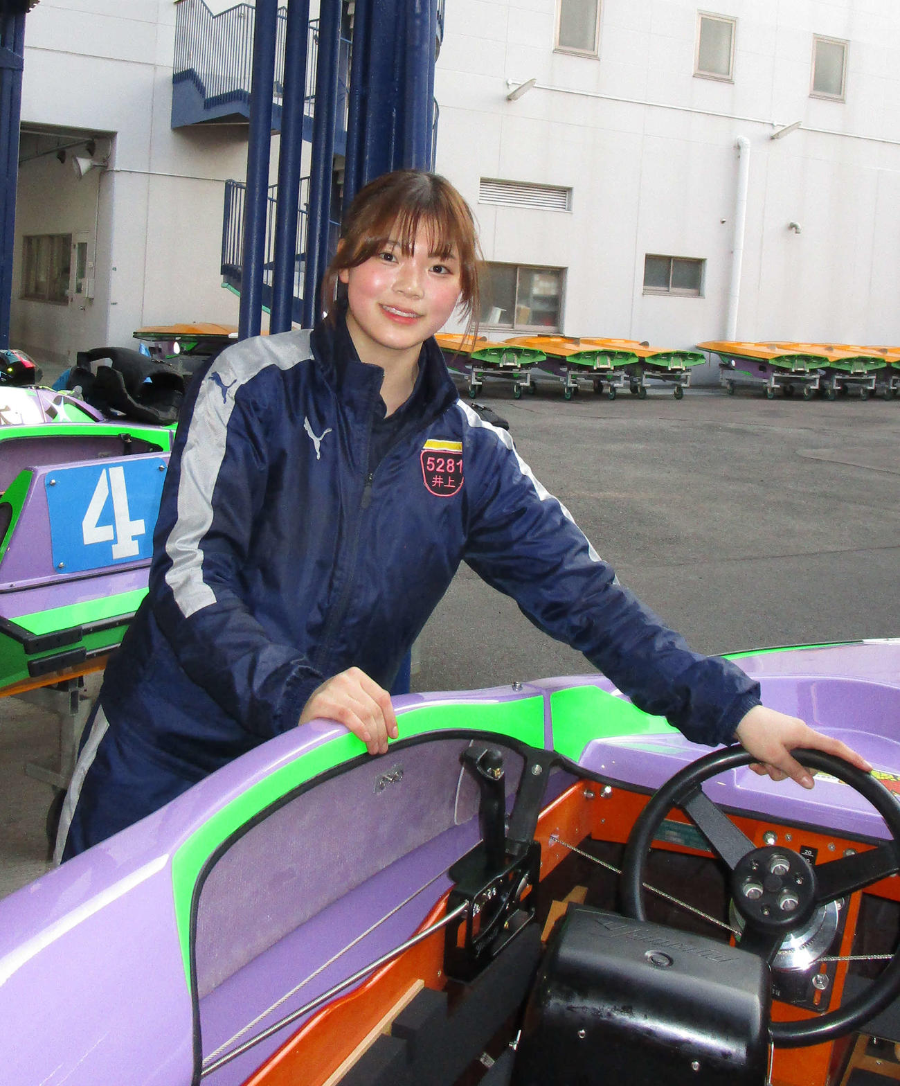休みなしで住之江初参戦。レディースオールスターにも選ばれ、意欲を見せる井上遥妃（撮影・安井雅彦）