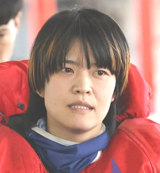3日目予選1Rで1着の遠藤エミ（撮影・柴田隆二）