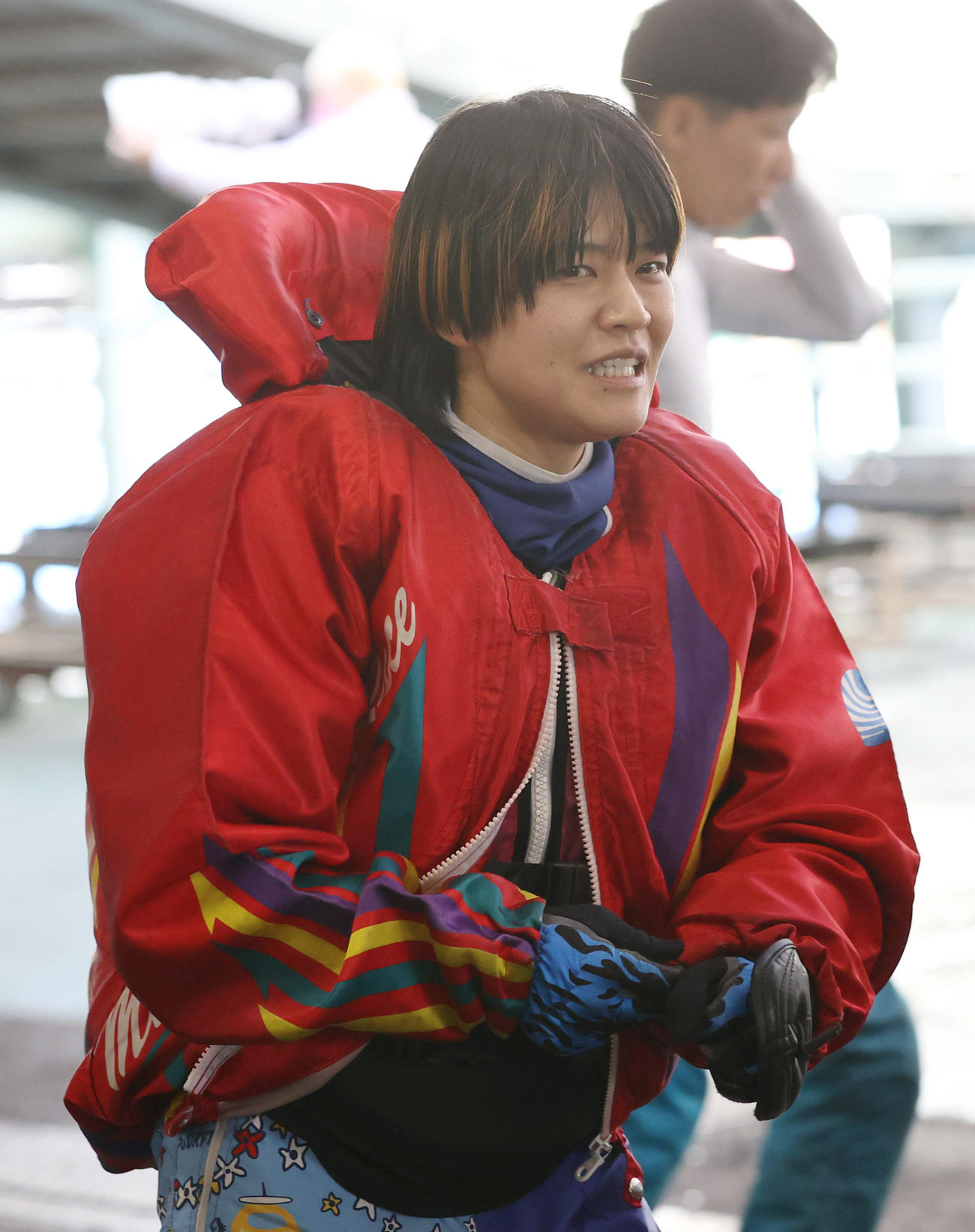 3日目予選1Rで1着の遠藤エミ（撮影・柴田隆二）