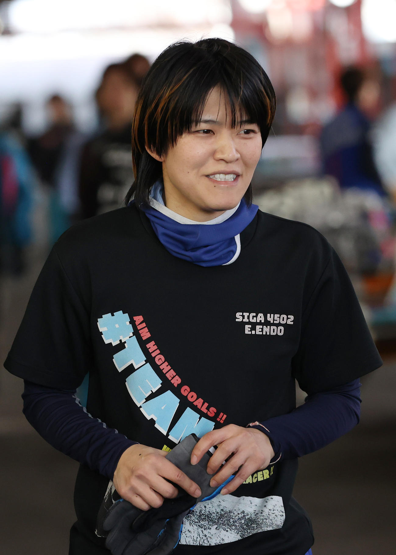3日目予選1Rで1着の遠藤エミ（撮影・柴田隆二）