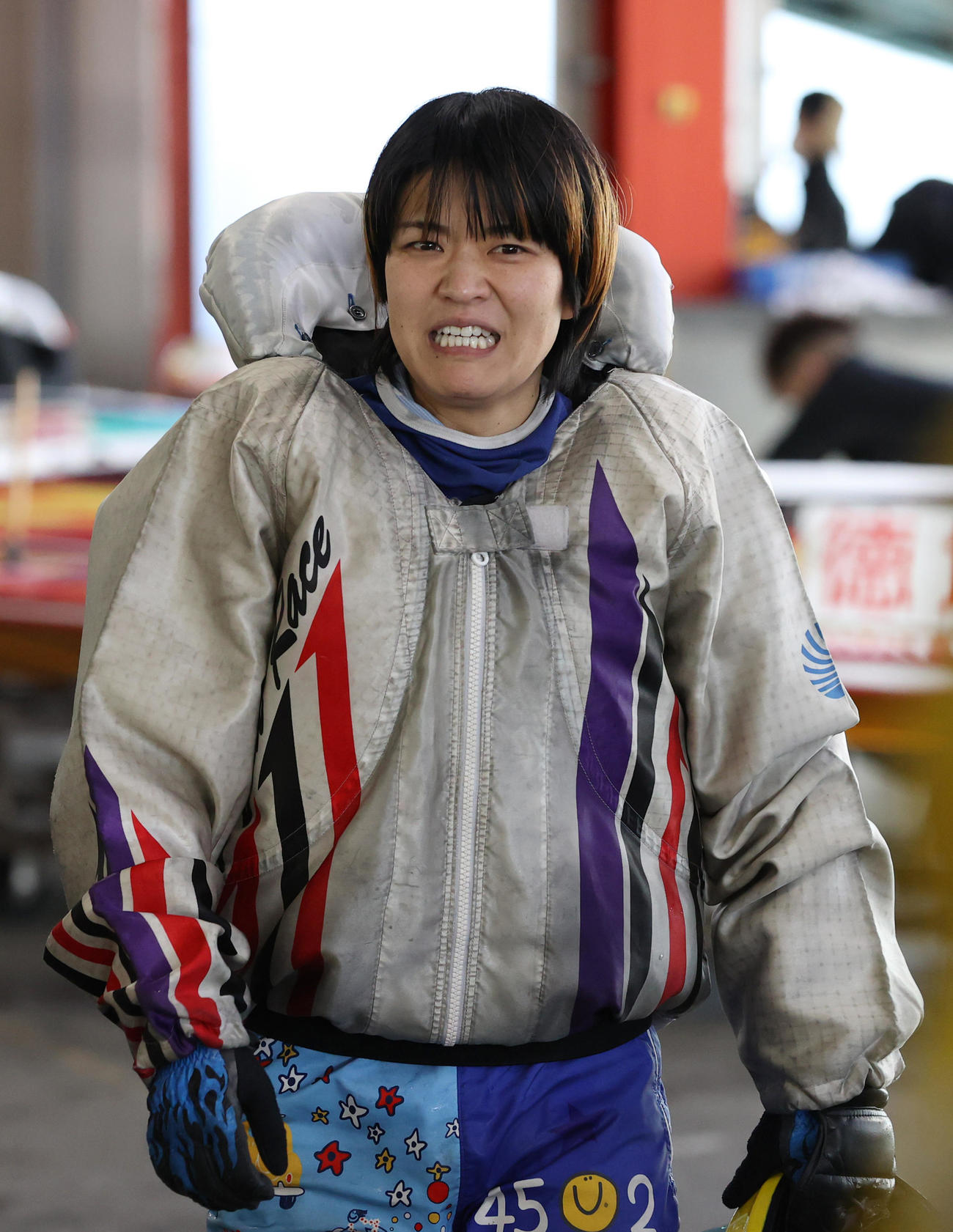 4日目予選5Rで2着の遠藤エミ（撮影・柴田隆二）