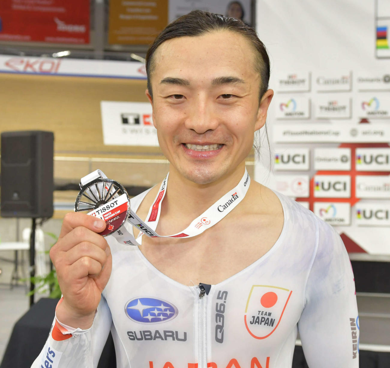 男子オムニアムで銀メダルを獲得した窪木一茂（写真提供：日本自転車競技連盟）