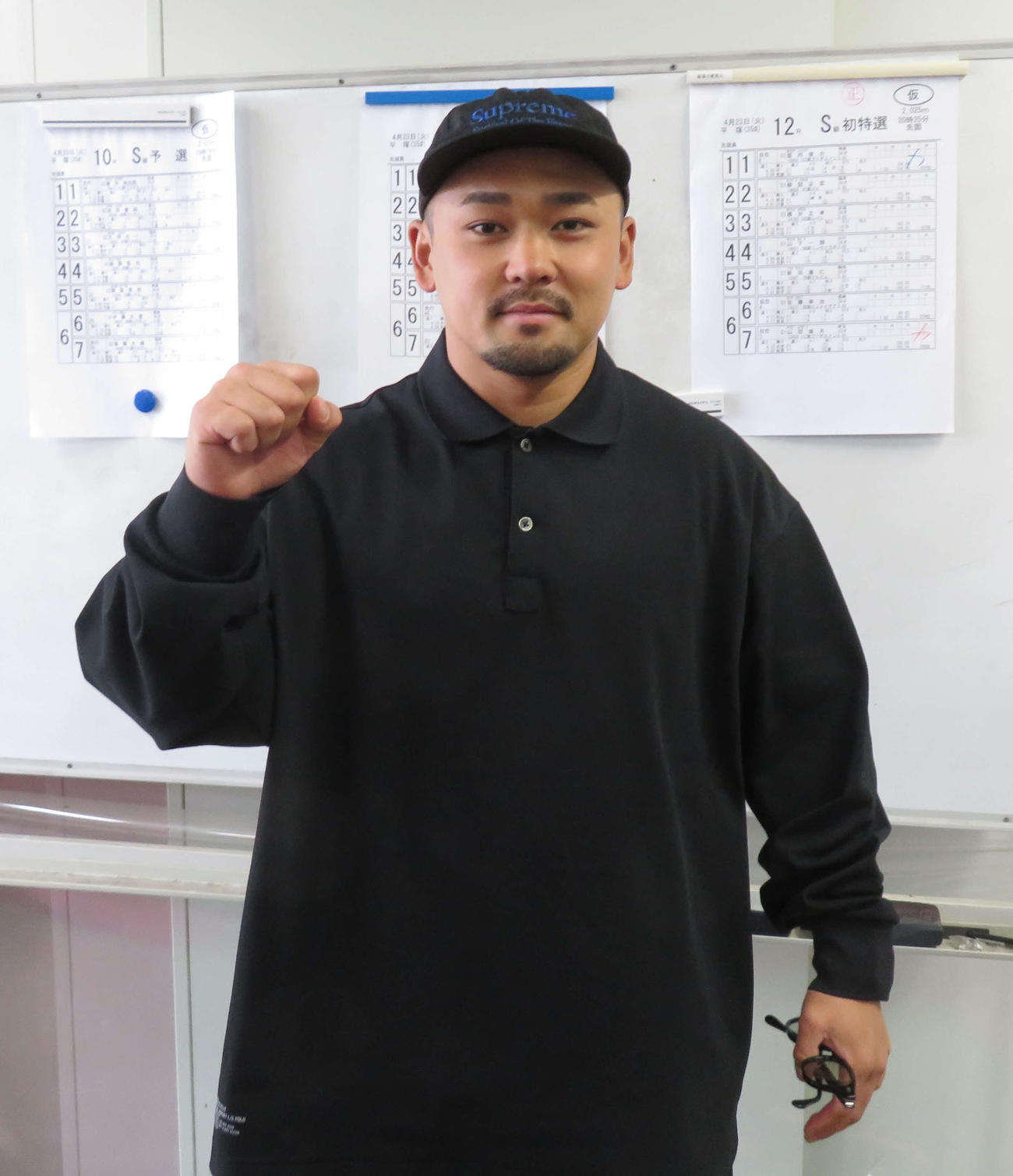 追い込み選手として日々勉強中の上野優太（撮影・栗田文人）