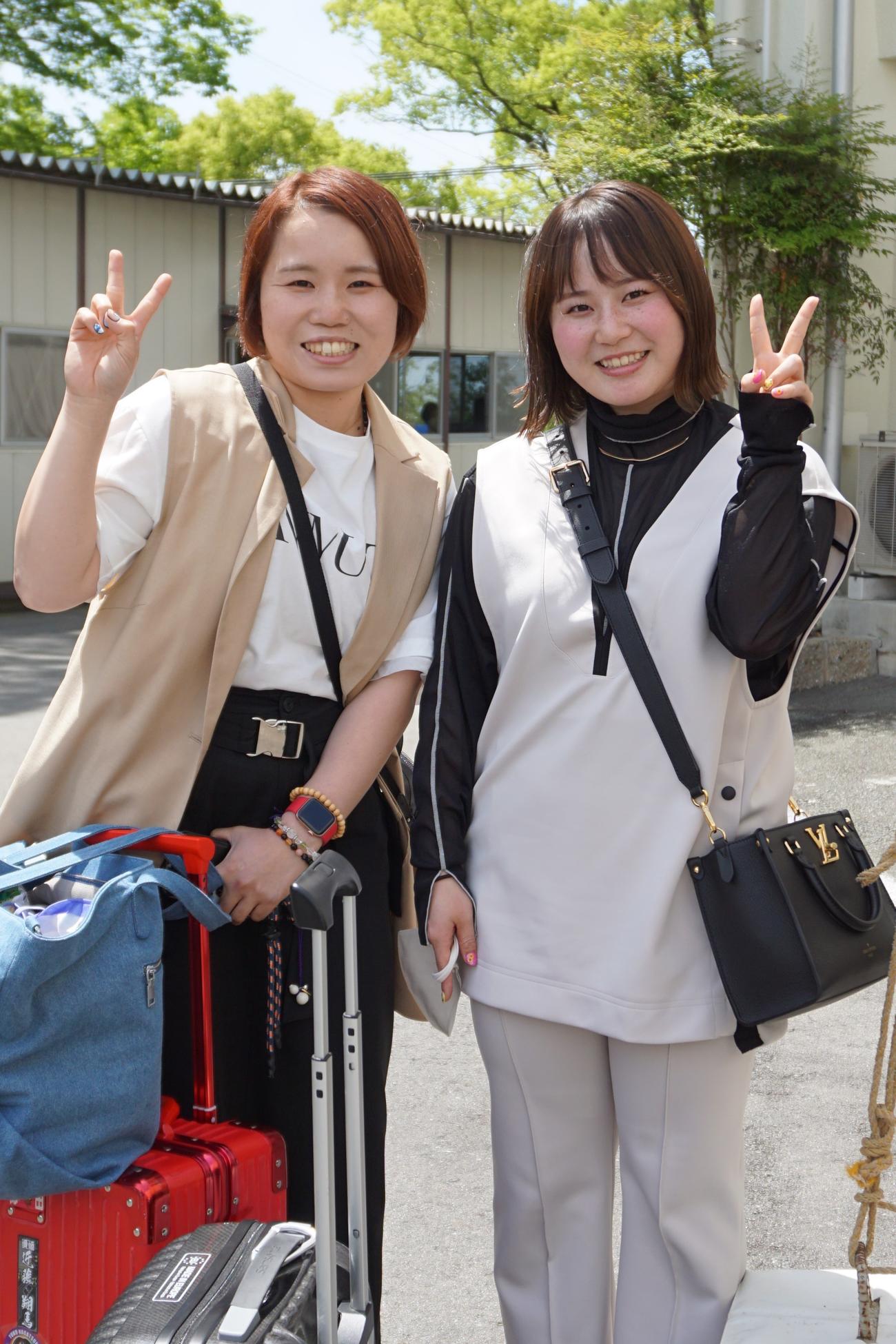 太田美穂（左）と太田瑛美姉妹が初のアベック出場