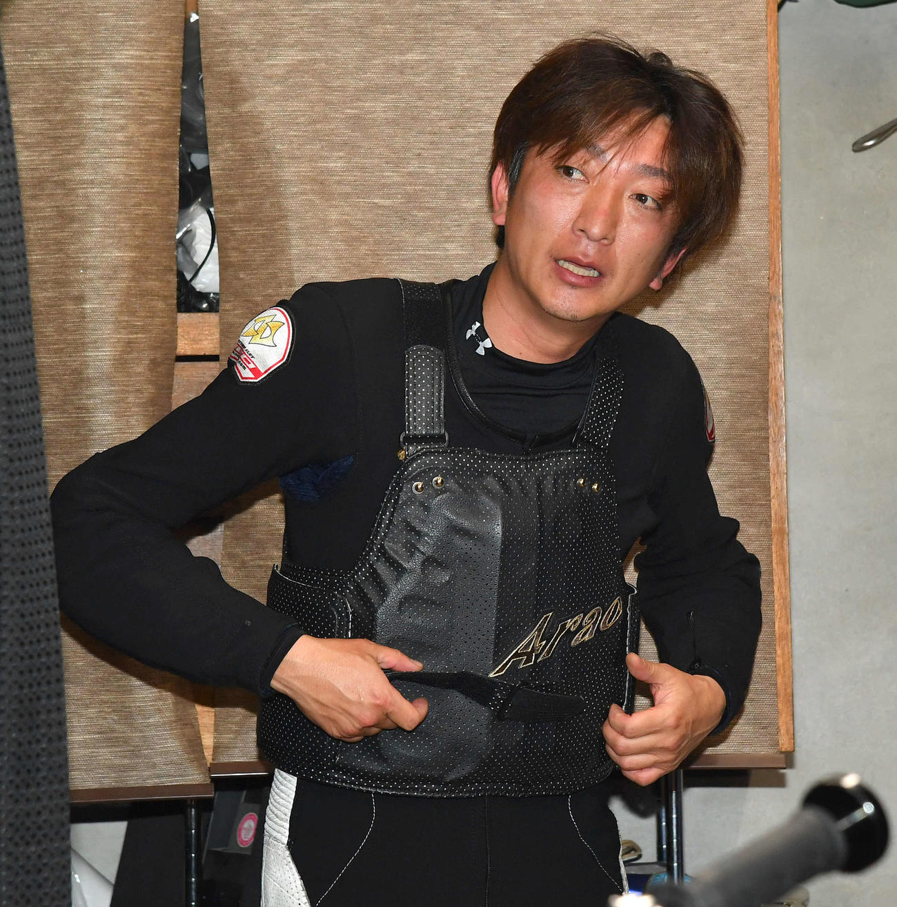 SGオールスター・オートレース3日目　10R、勝利した荒尾聡（撮影・岩下翔太）