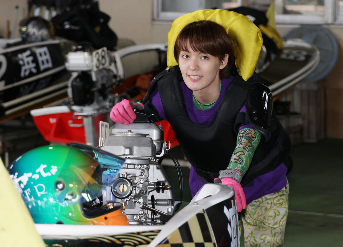レディースオールスター前検　渡辺優美（撮影・加藤孝規）