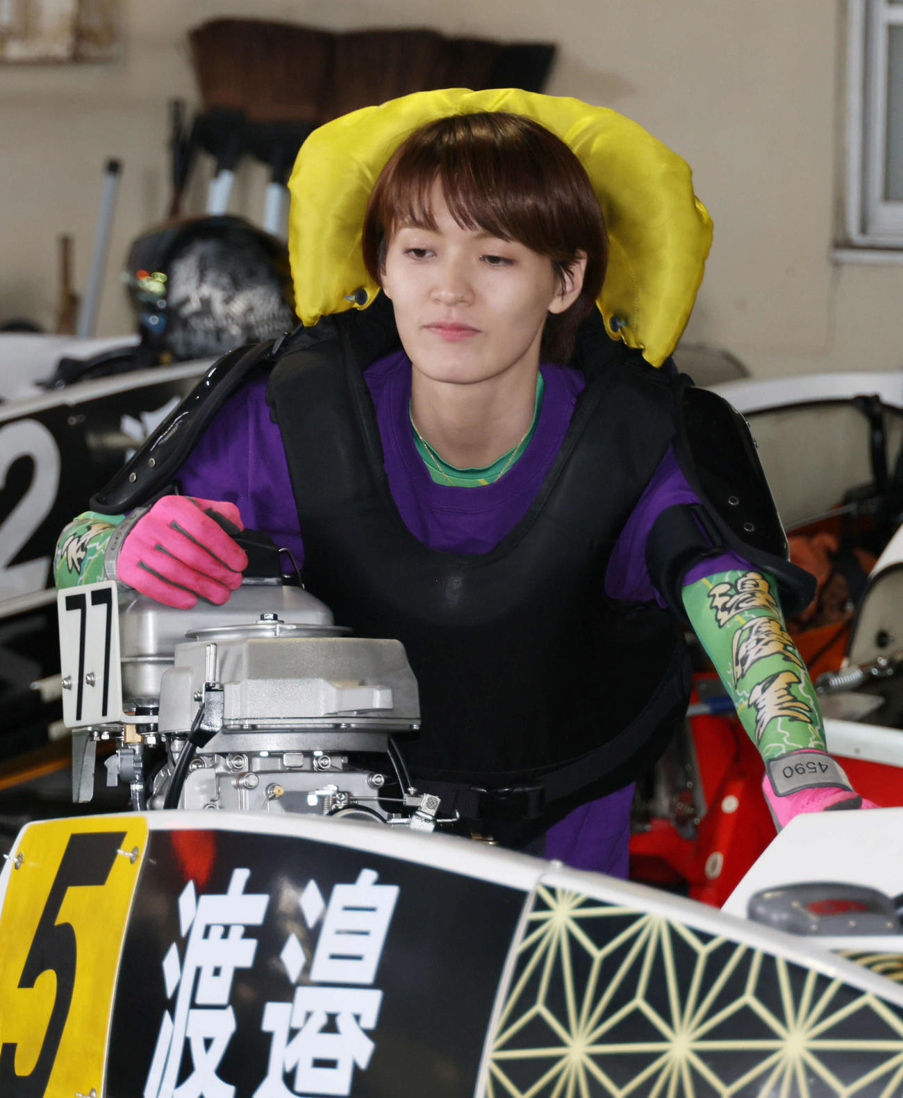 レディースオールスター前検　渡辺優美（撮影・加藤孝規）