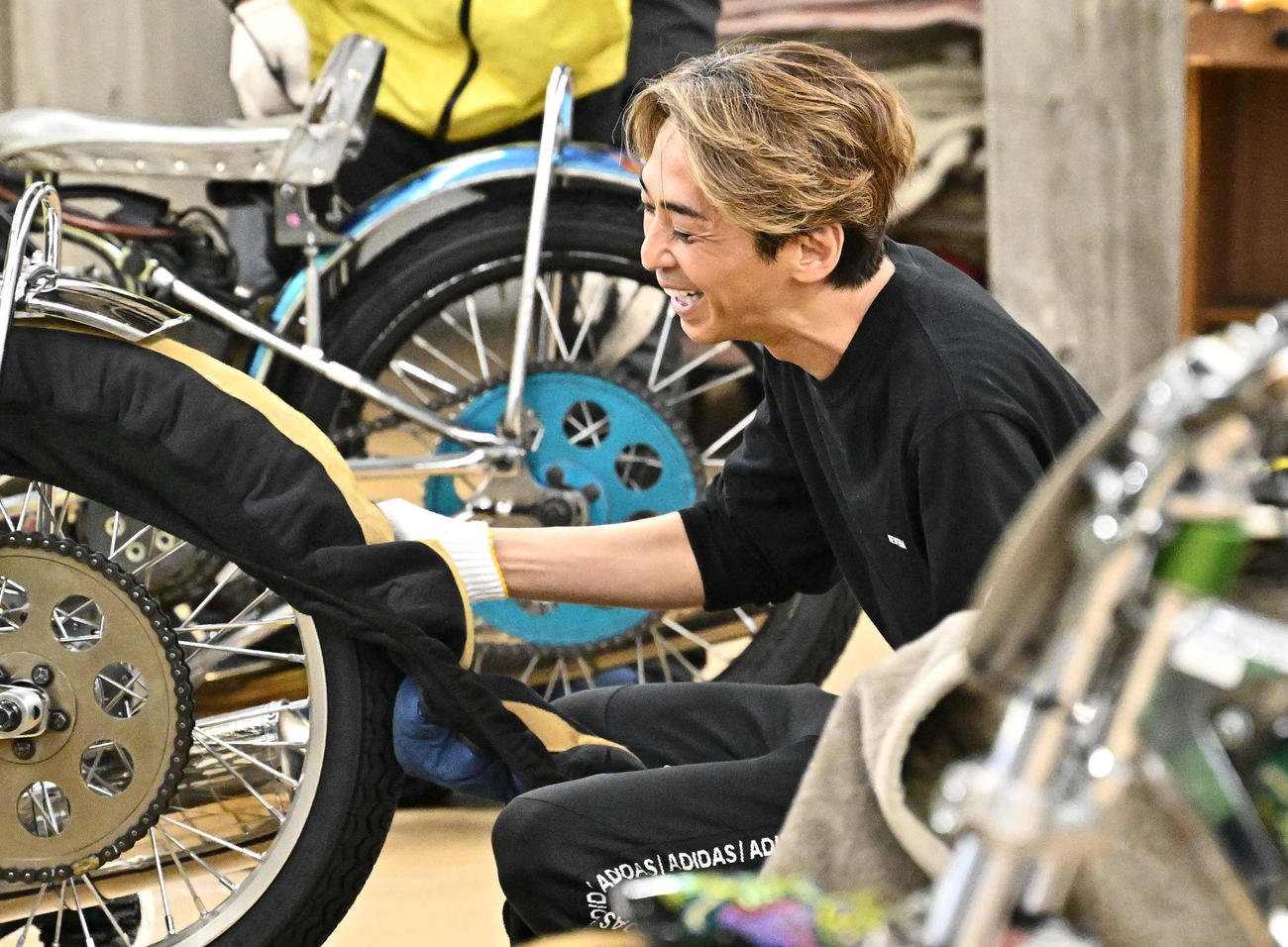 優勝戦に向け準備する森（撮影・滝沢徹郎）
