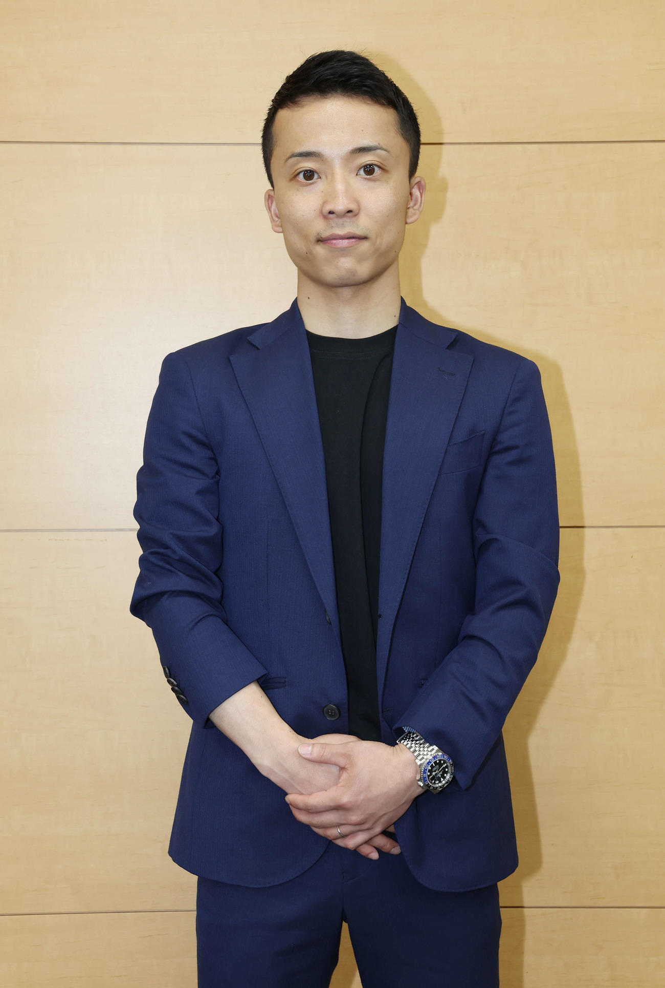 ボートレース平和島「G2モーターボート大賞」のPRで来社した宮之原輝紀（撮影・宮地輝）
