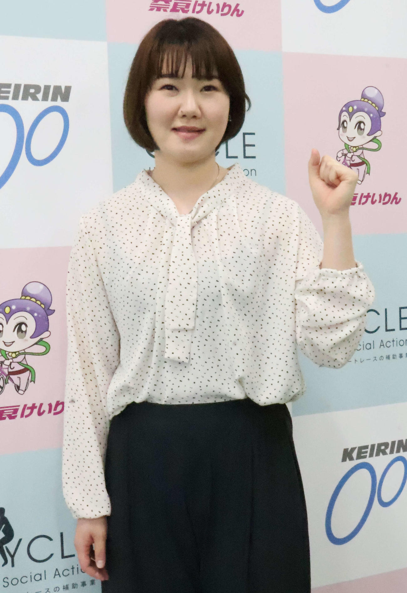 坂口楓華が2年8カ月ぶりの奈良バンクで躍動する（撮影・山田敏明）