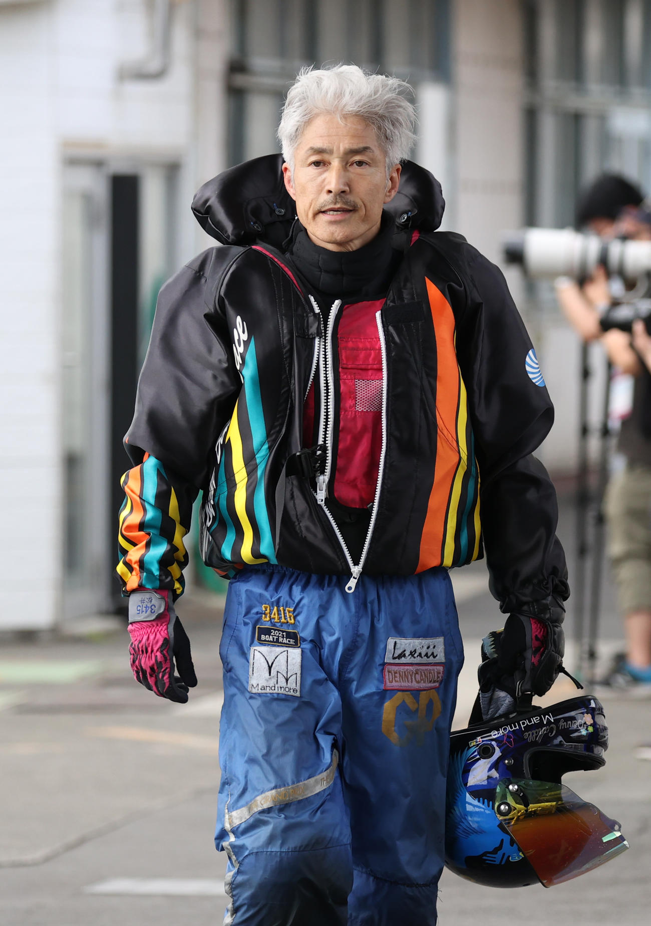 予選10Rで1着の松井繁（撮影・柴田隆二）