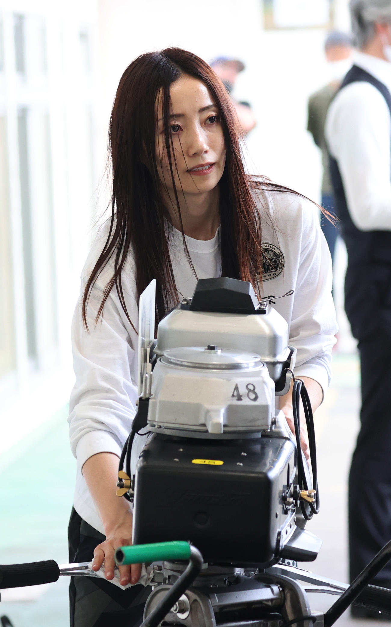 予選10Rで2着の浜田亜理沙（撮影・柴田隆二）