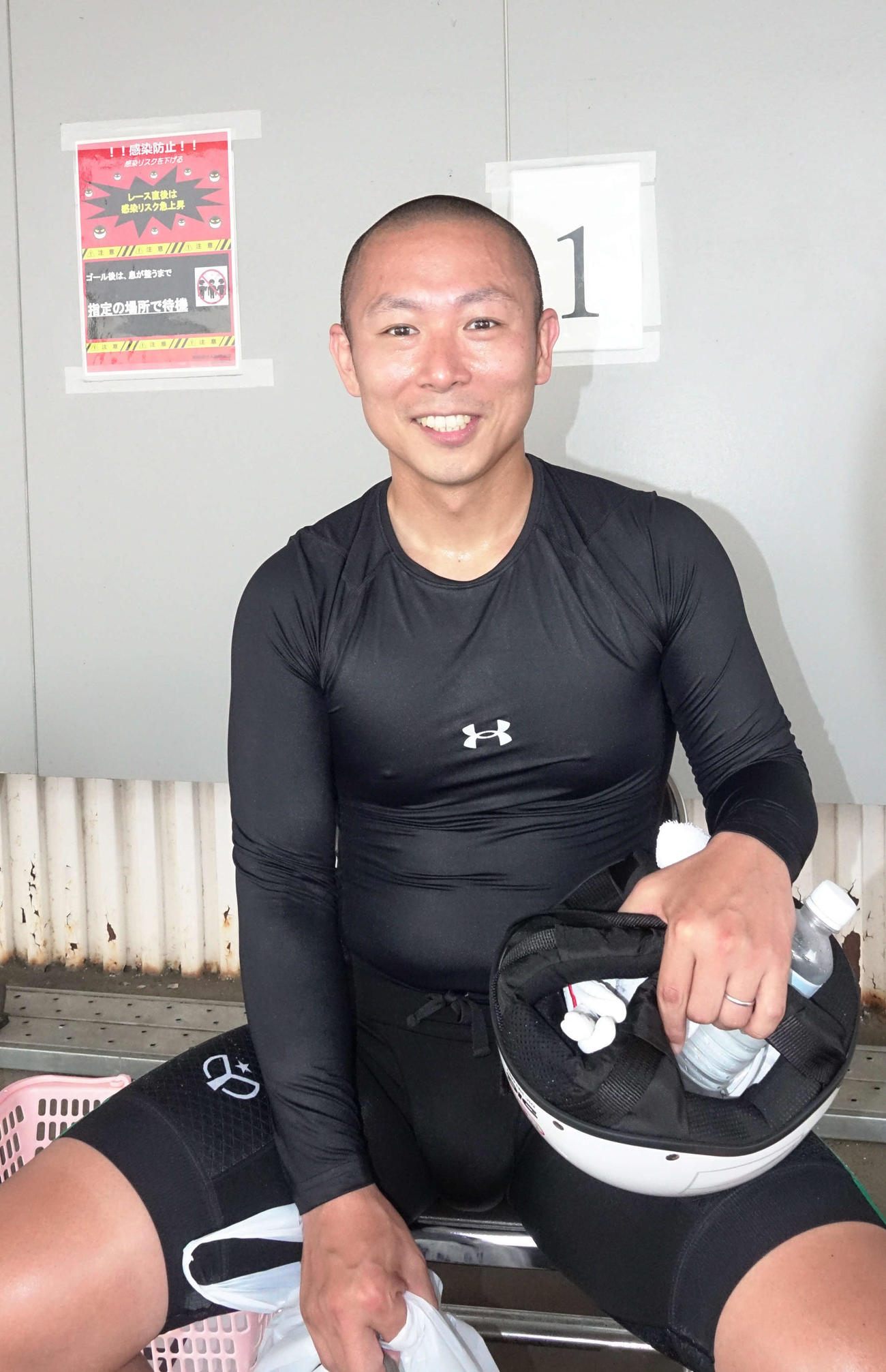 予・2Rまくり1着で笑顔を見せる高橋義秋
