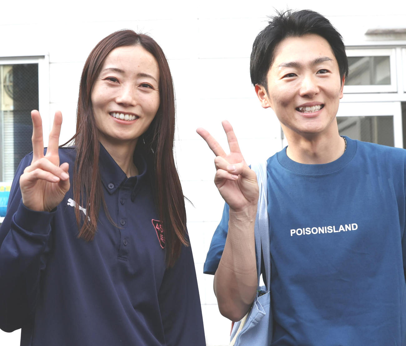 準優進出を喜ぶ中田竜太（右）、浜田亜理沙夫妻