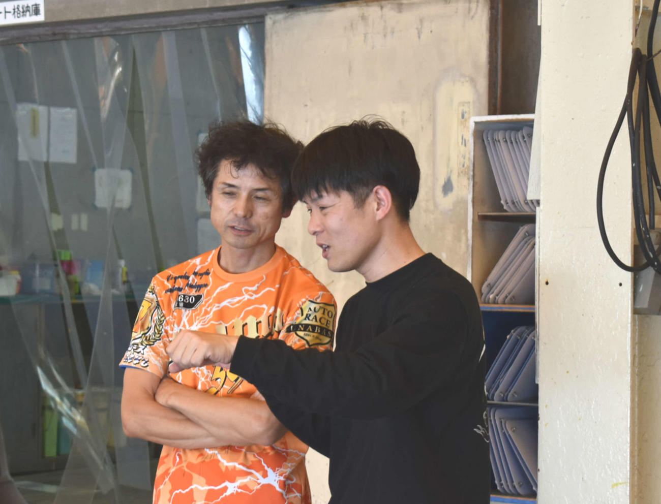 競輪G1の南関勢に刺激をされた黒田誠司（左）が今節初勝利を狙う。右は安田吉宏