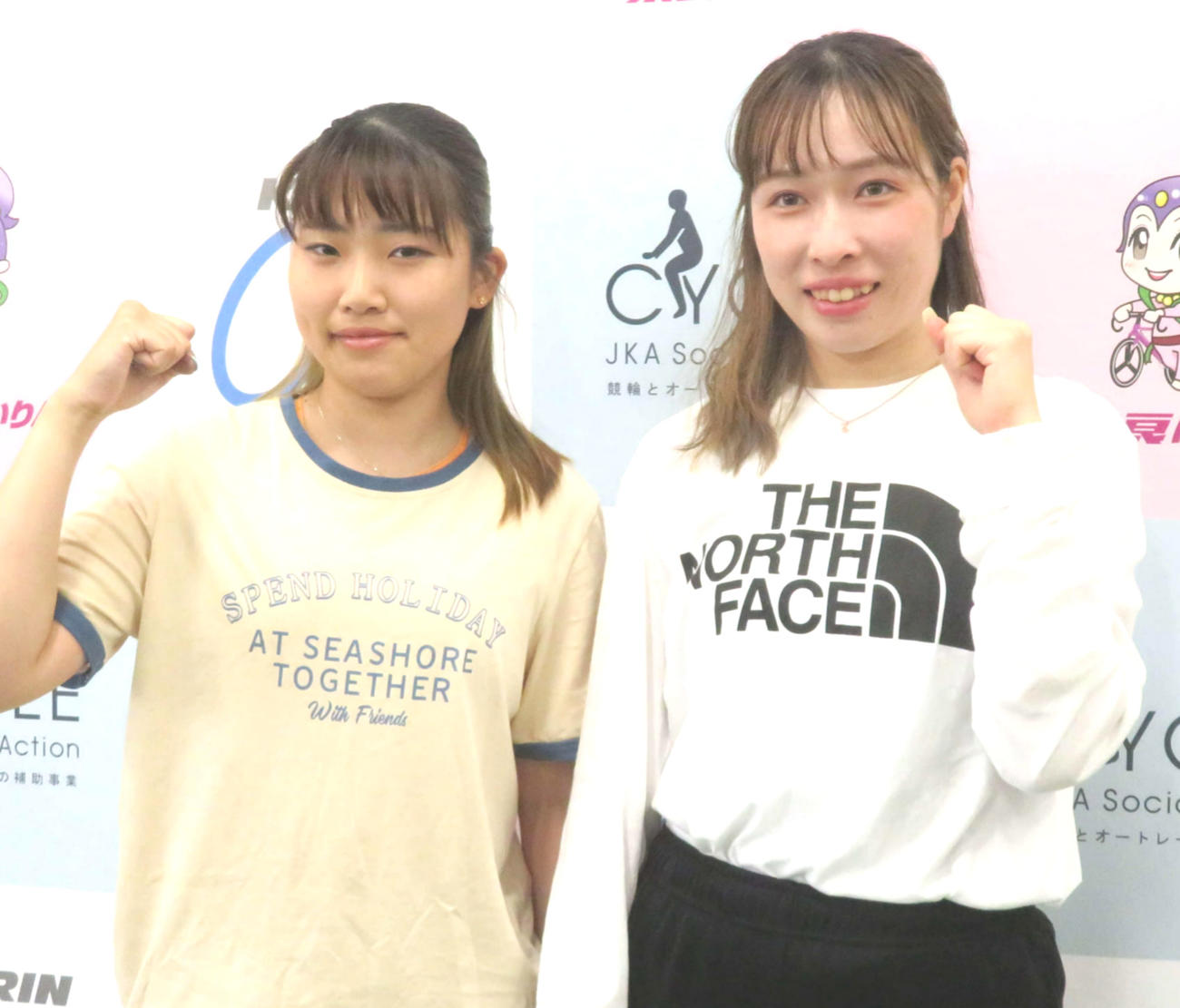今シリーズで本格デビューする小林諒（右）と佐藤乃愛
