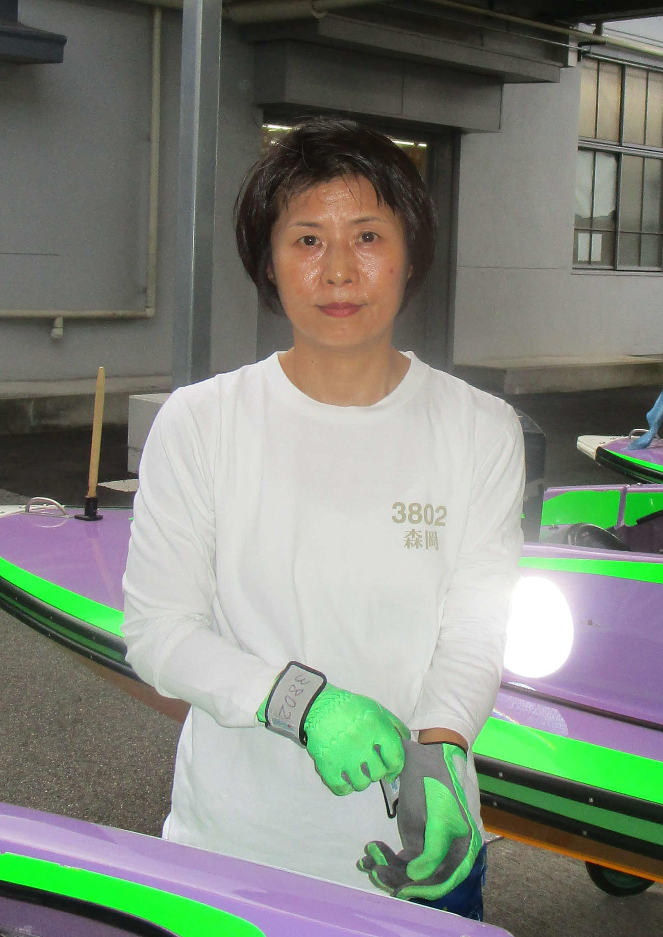 回り足軽快で白星発進した森岡まき（撮影・安井雅彦）