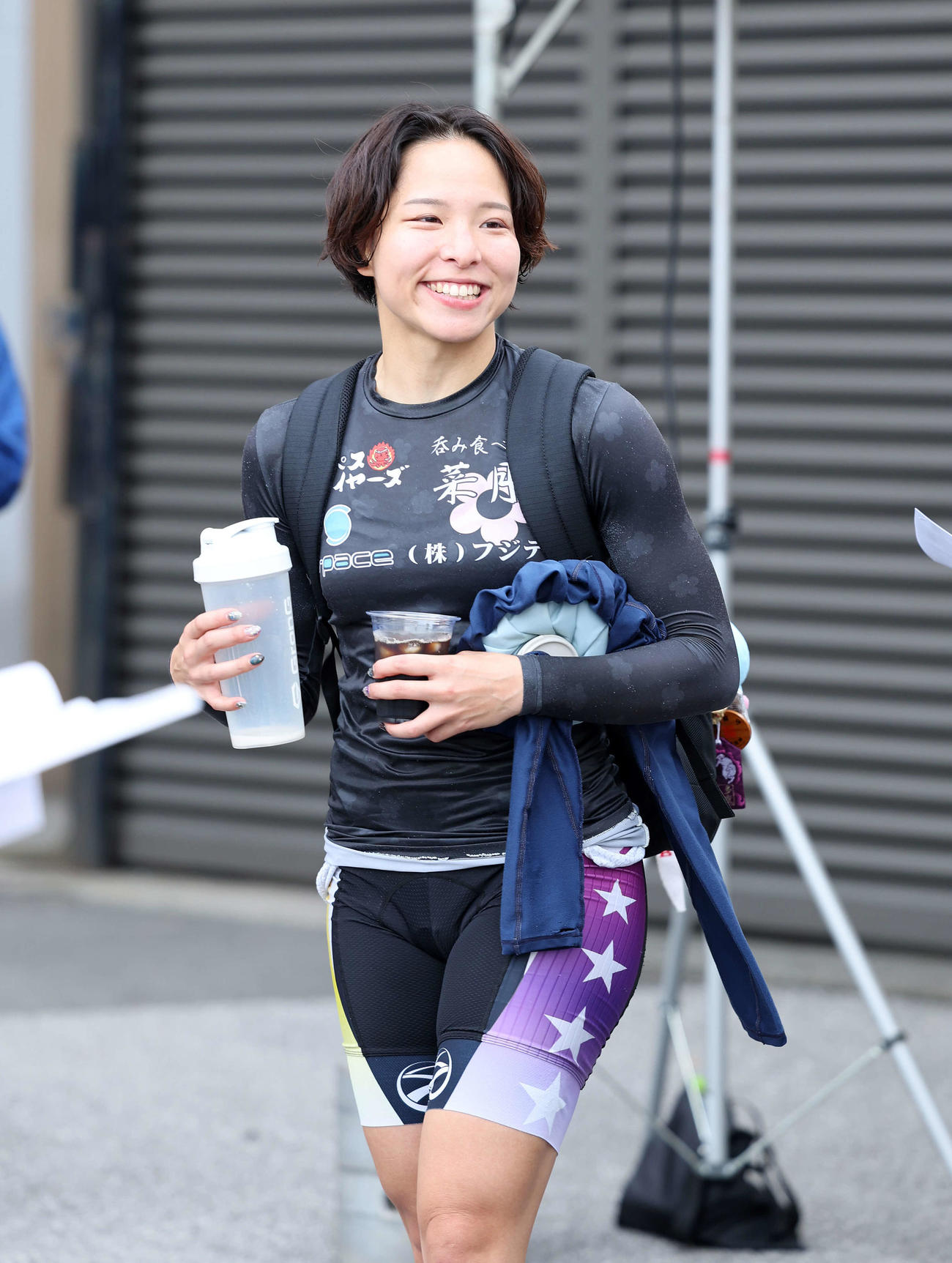 予1・3Rでシビアに走って2着をキープした当銘直美（撮影・鈴木正人）