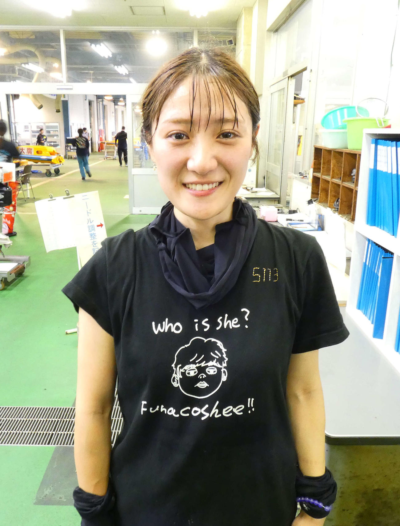 黒明花夢が足の感触の良さを口にした（撮影・前原一樹）