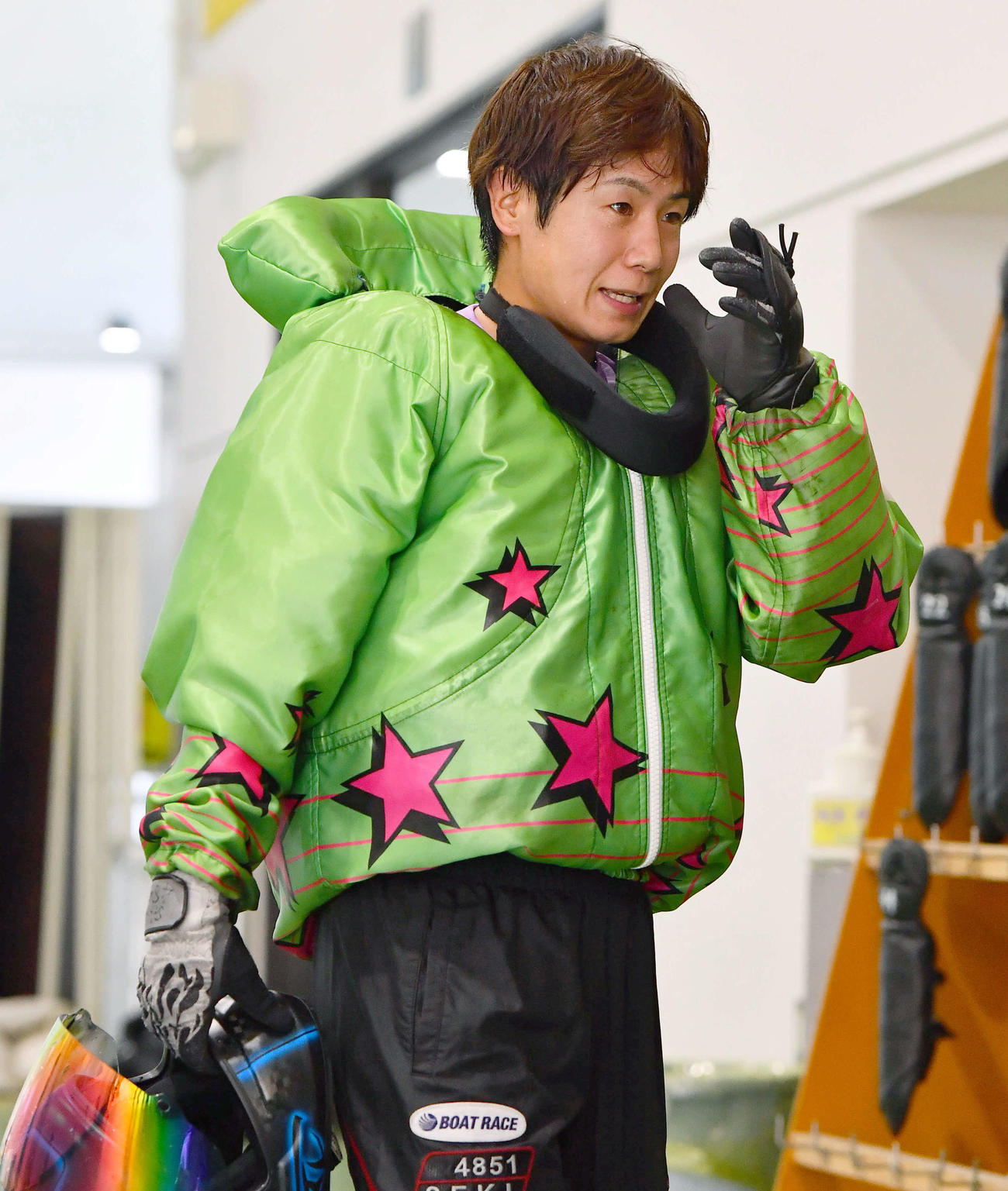 G1全日本王座決定戦1日目　4Rを終えて引き揚げる4851関浩哉（撮影・岩下翔太）