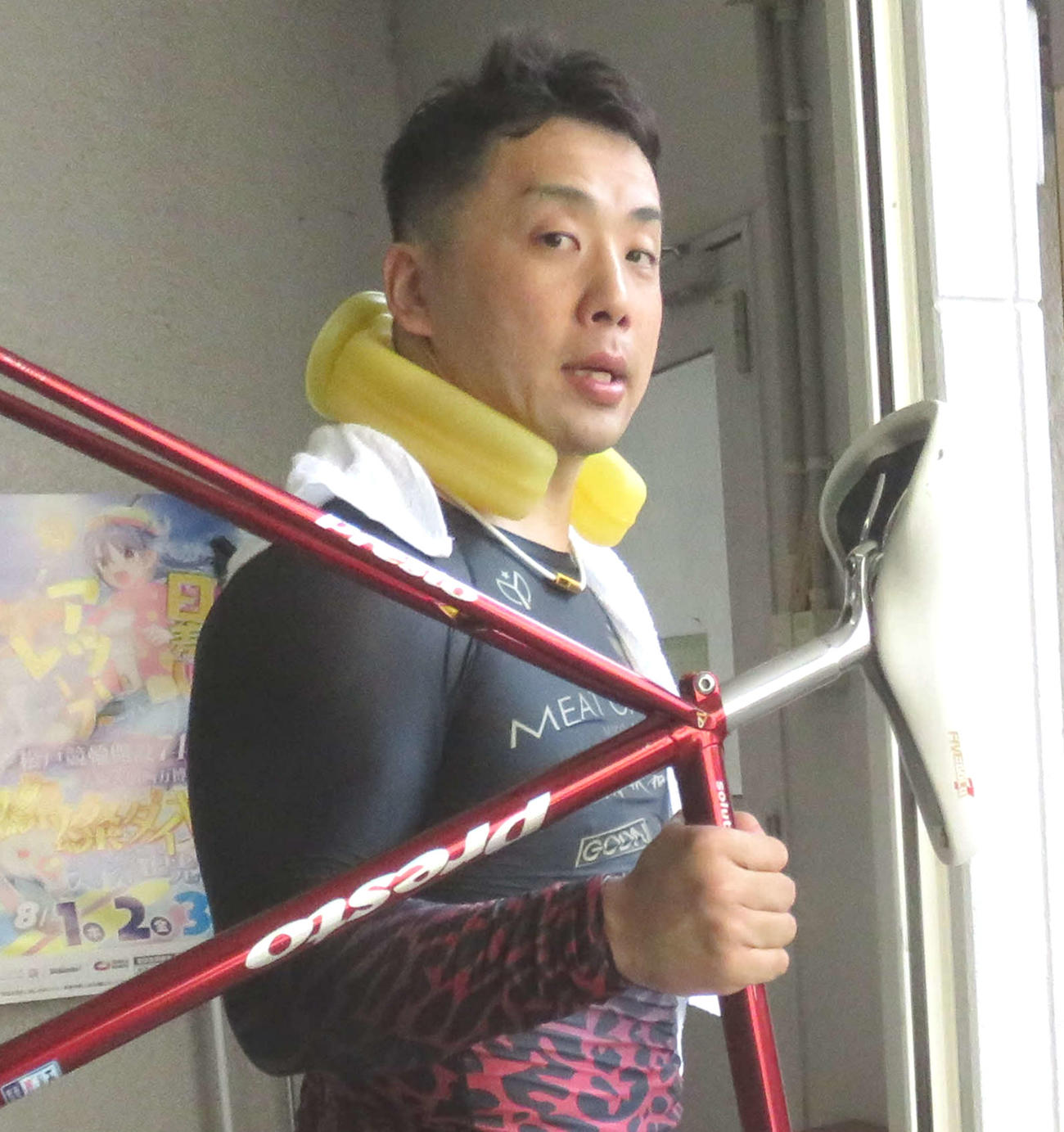 決勝に向けフレームを替える清水裕友