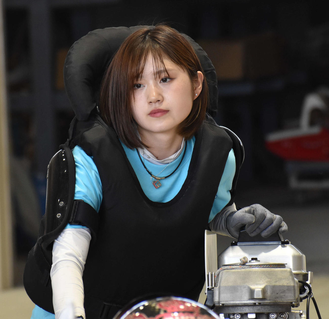 上積みに汗を流した野田彩加