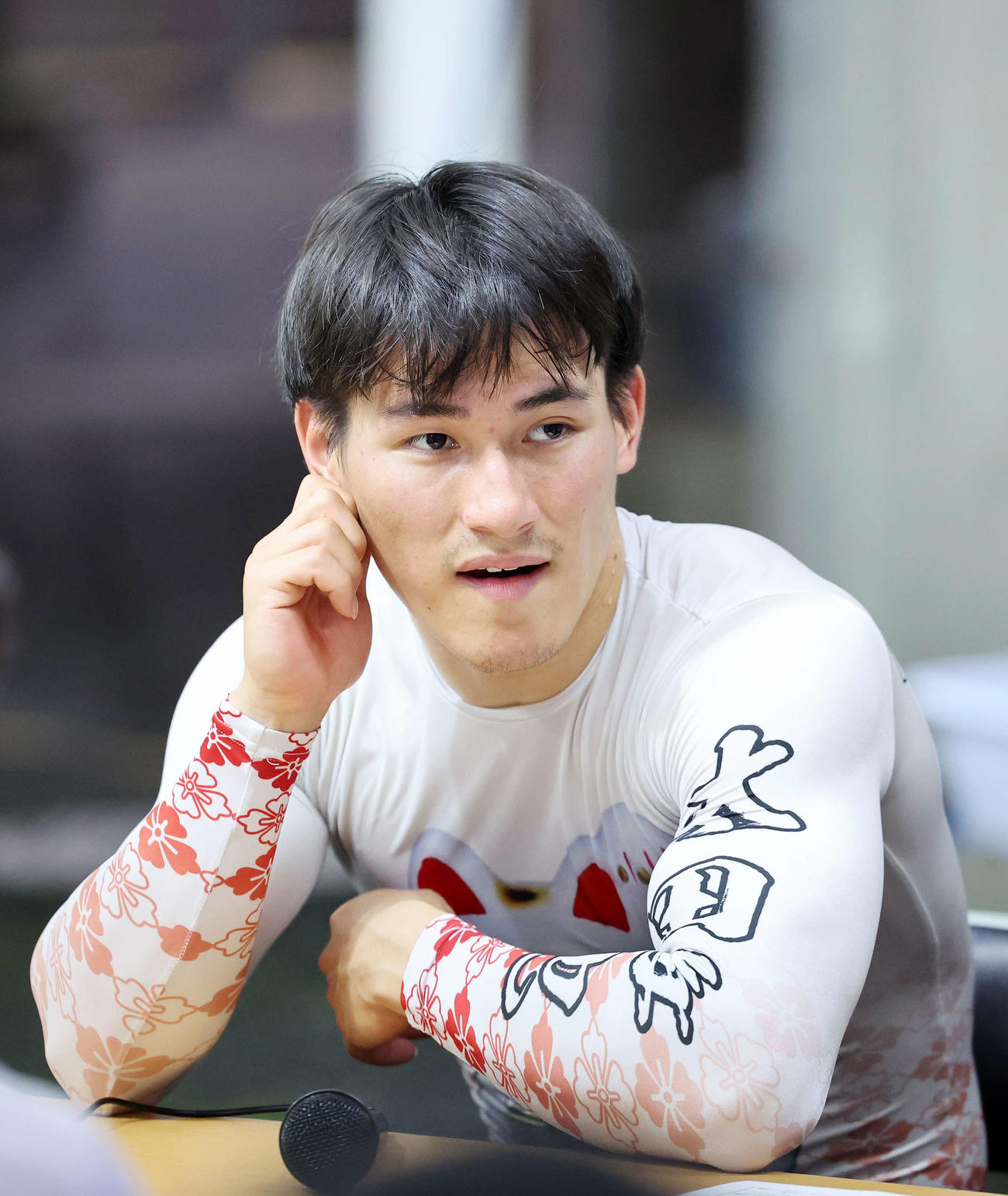 レースを振り返る太田海也（撮影・鈴木正人）