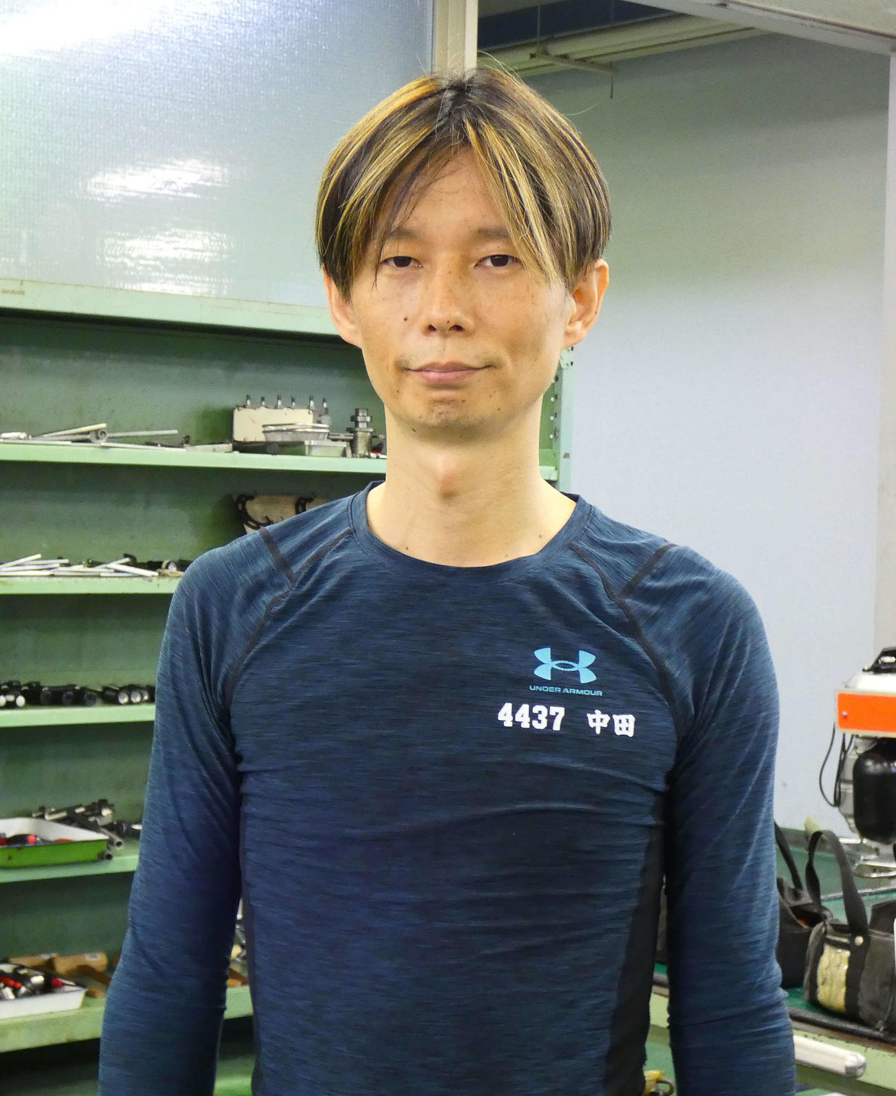 中田元泰は準優10R4枠にスタンバイする（撮影・前原一樹）