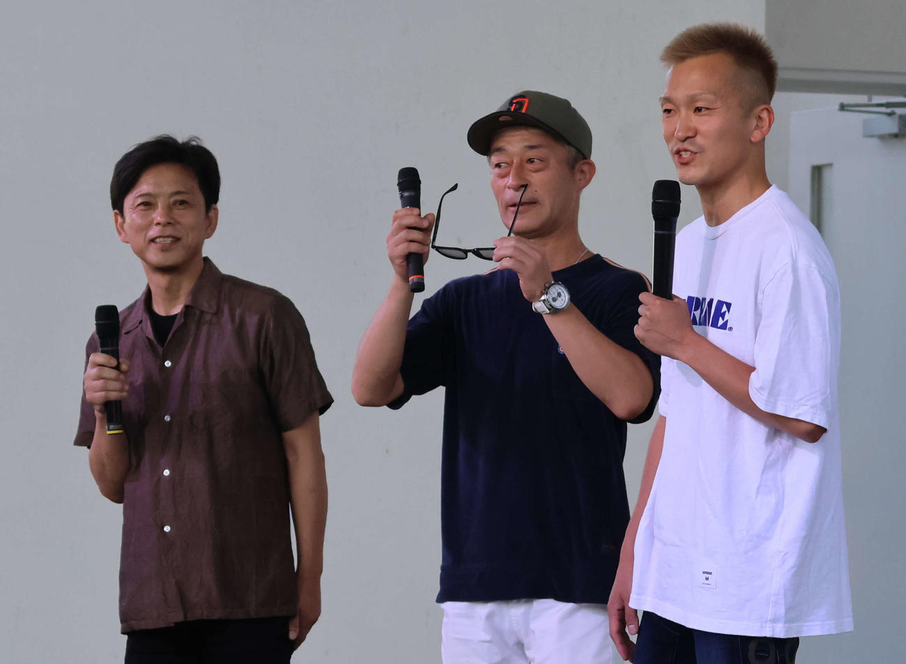 尼崎ボートでポンコツ会の創設メンバーがそろい爆笑トークショーを行った