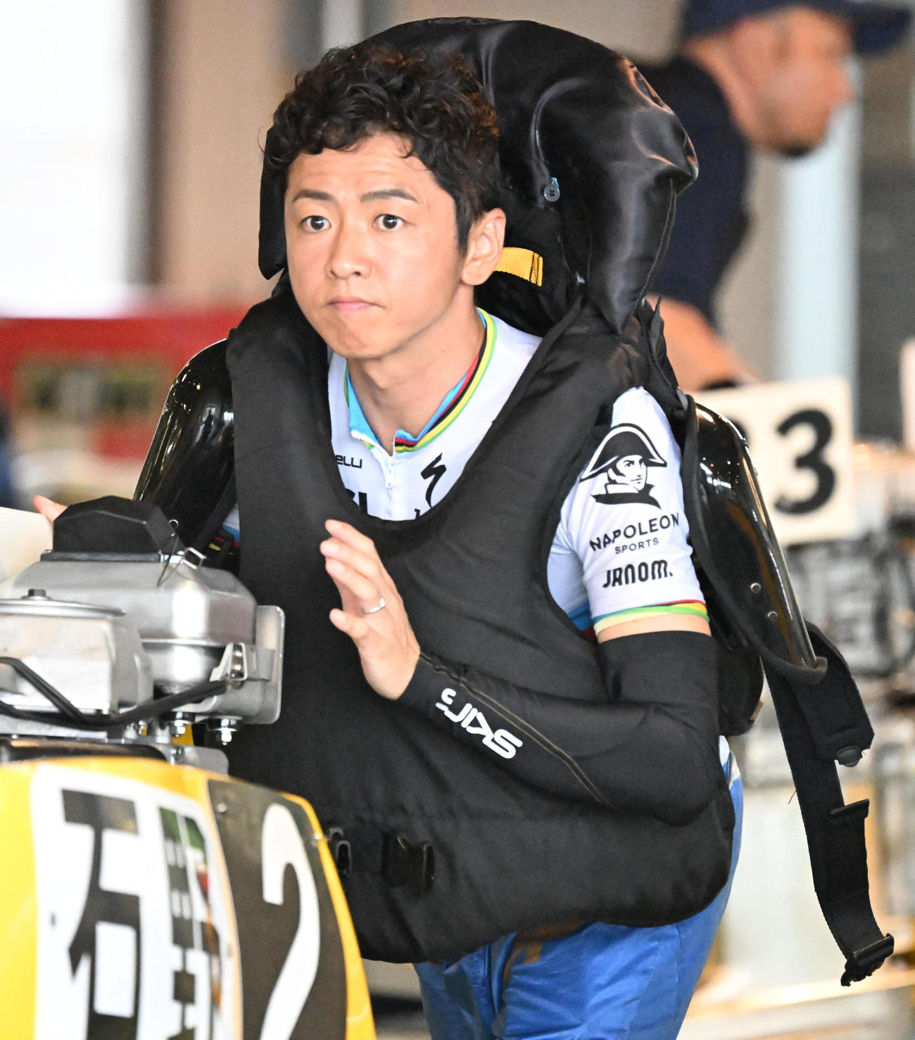 丸亀ボートボートレースメモリアル　準優9Rをで2着となった4168石野貴之（撮影・和賀正仁）