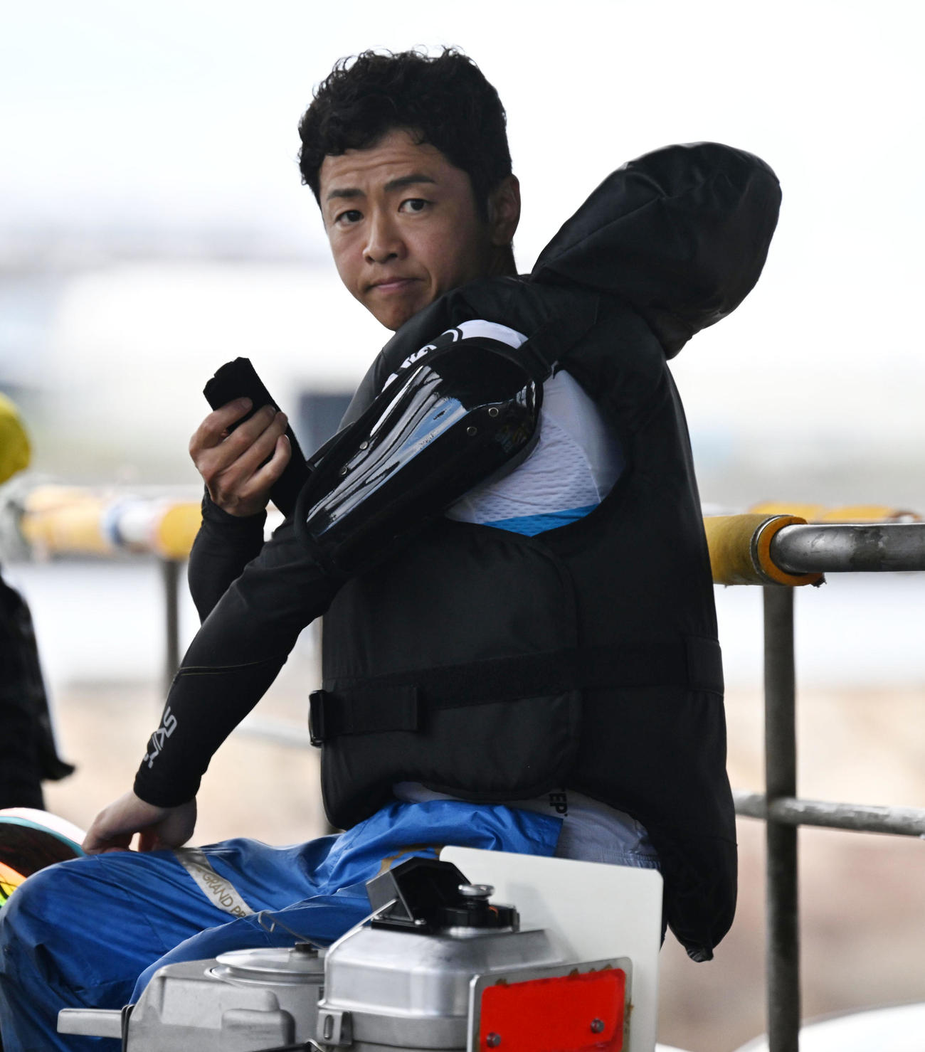 丸亀ボートボートレースメモリアル　準優9Rをで2着となった4168石野貴之（撮影・和賀正仁）
