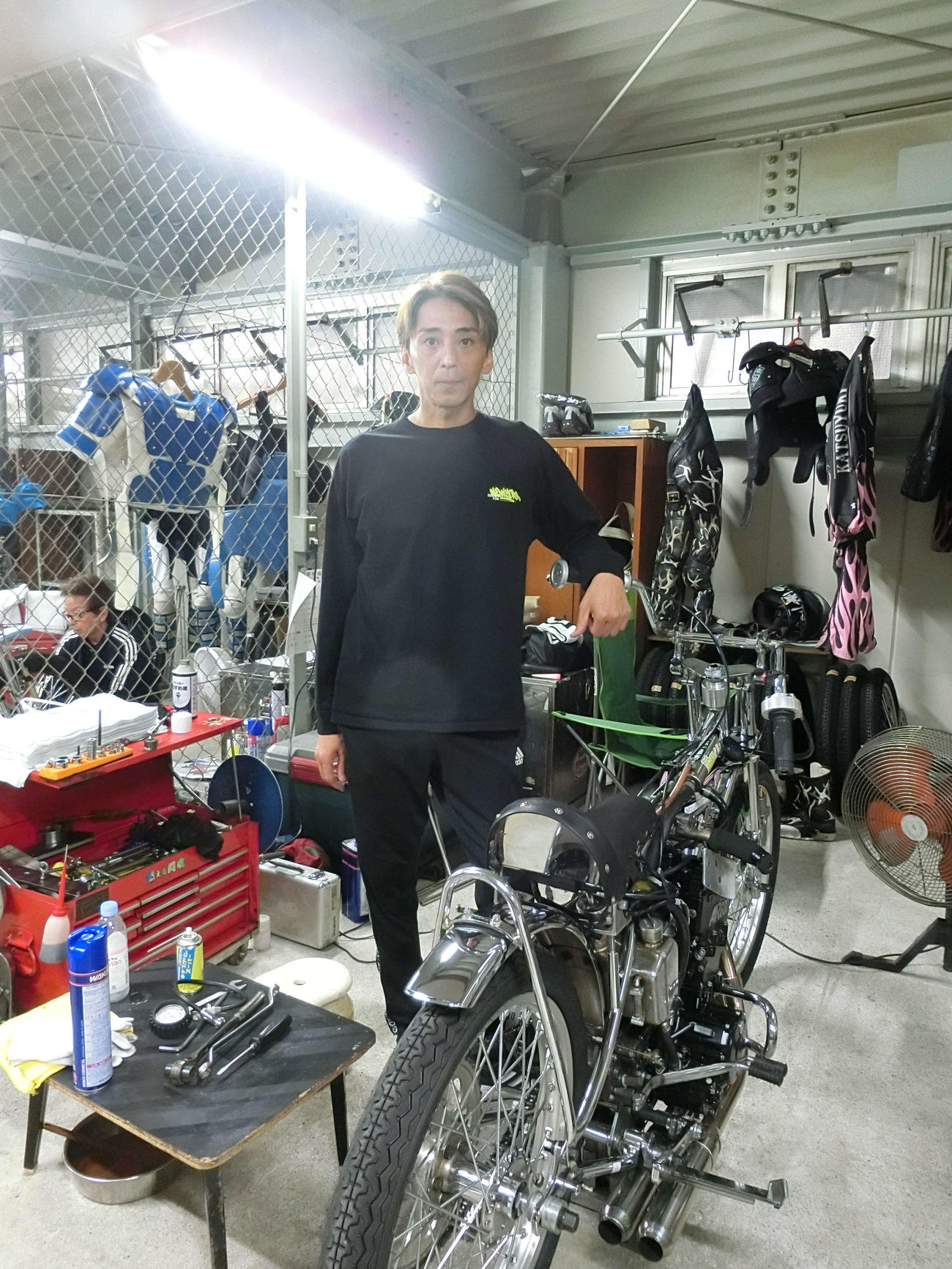 森且行はバルブとタイヤ交換で動きを良化させた（撮影・海老原実）