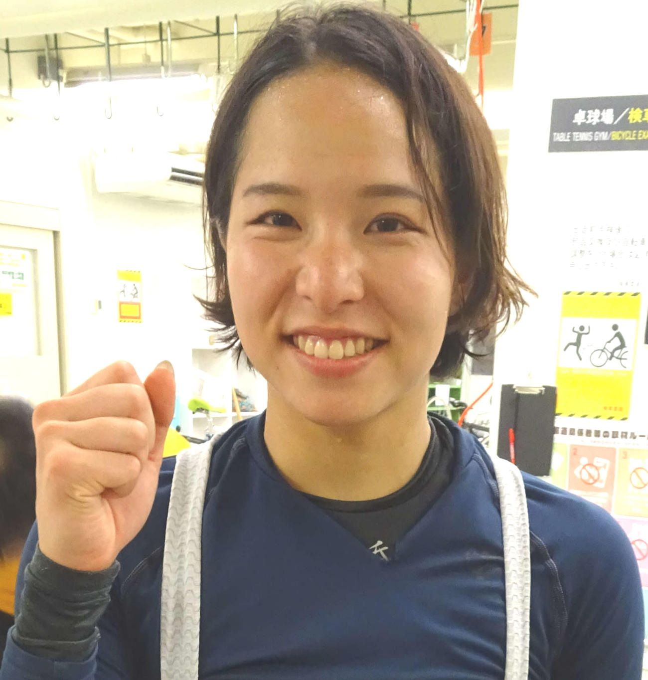 地元ファンの声援を背に優勝を狙う当銘直美