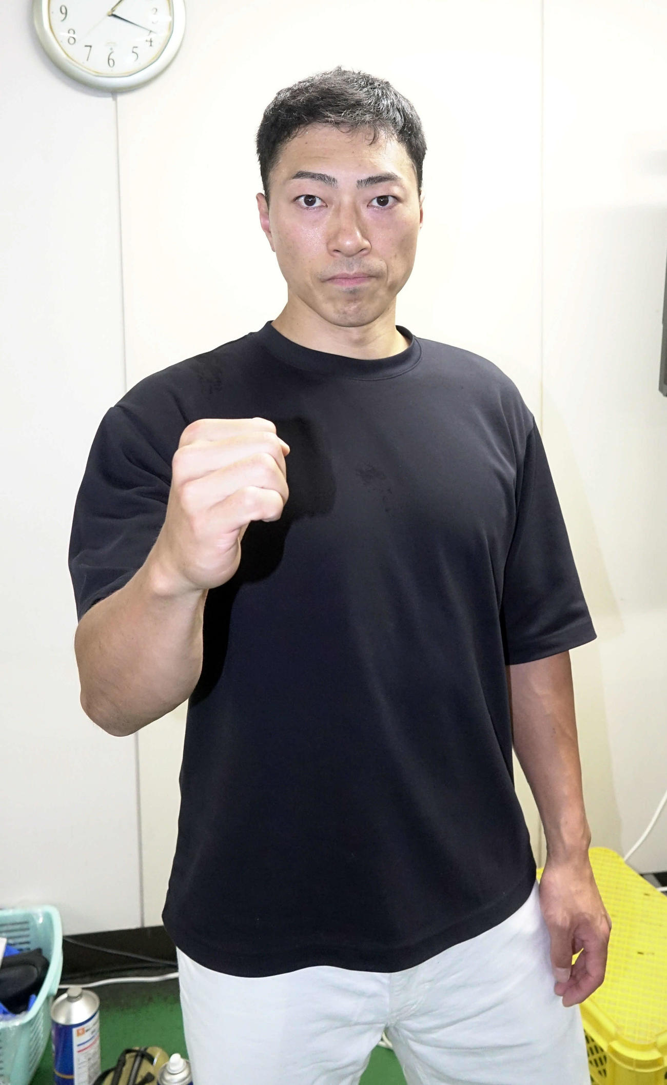 特選12Rに出走する新田祐大。落車明けも気持ちで走ることを強調した