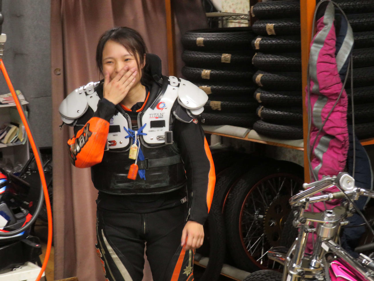 初日メインの12Rガールズ王座川口予選を制した片野利沙は、年末の向けて貴重なポイントを獲得（撮影・小川将司）
