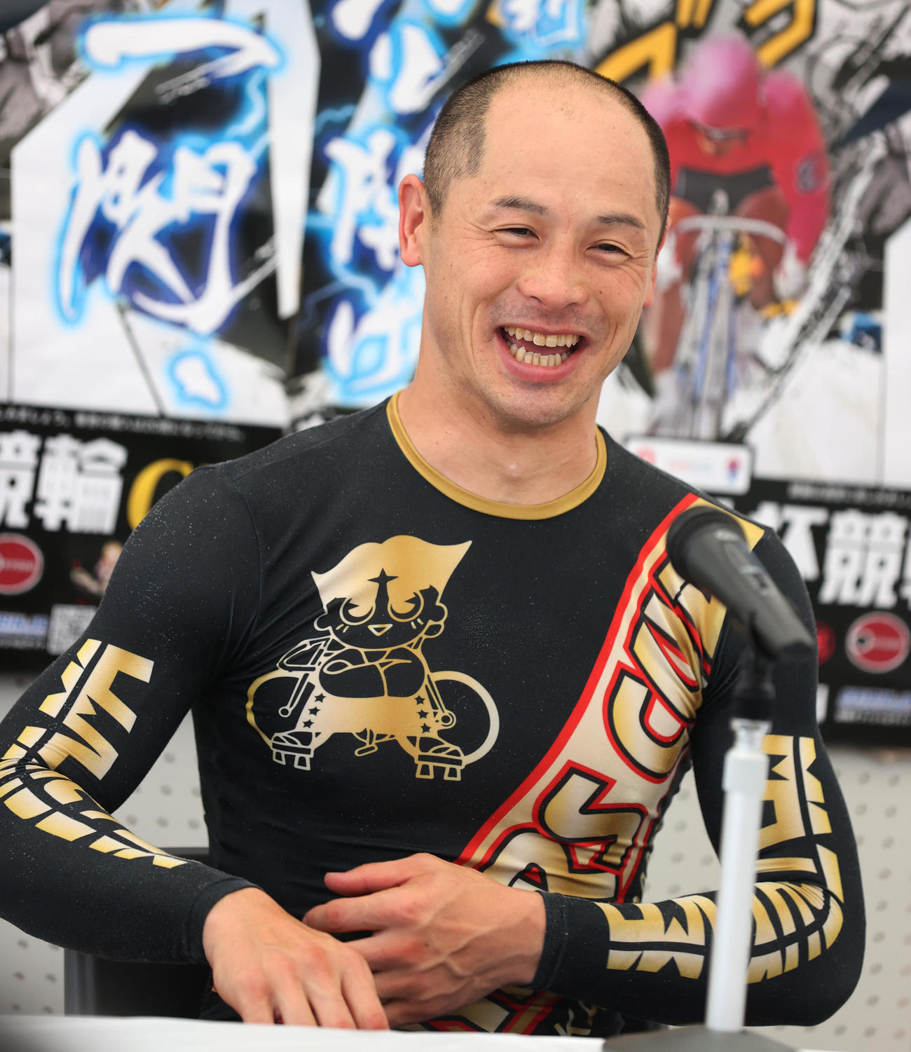 S級準決10Rで2着の北津留翼は笑顔を見せる（撮影・柴田隆二）
