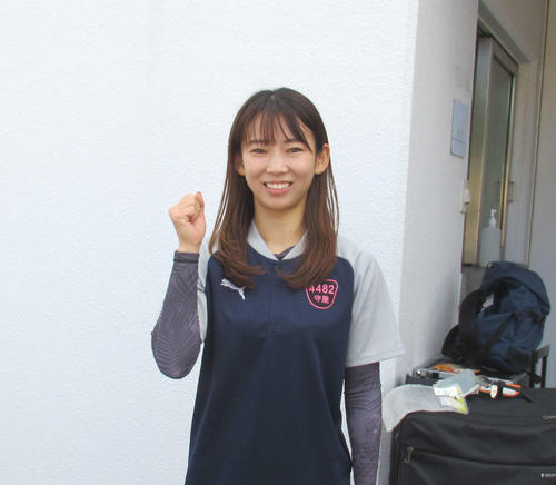 ボートレース】前検入りの守屋美穂を激写！「地元ですし、いいレースが