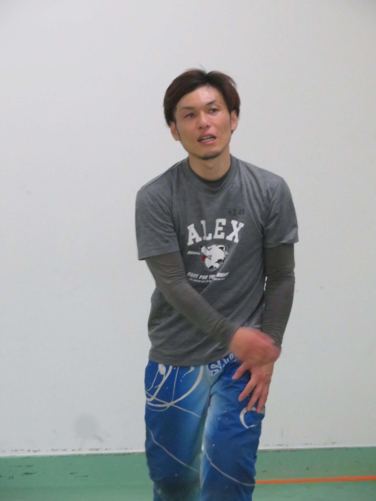 初日連勝を飾り「盆と正月が一緒に来た」と喜ぶ佐竹友樹