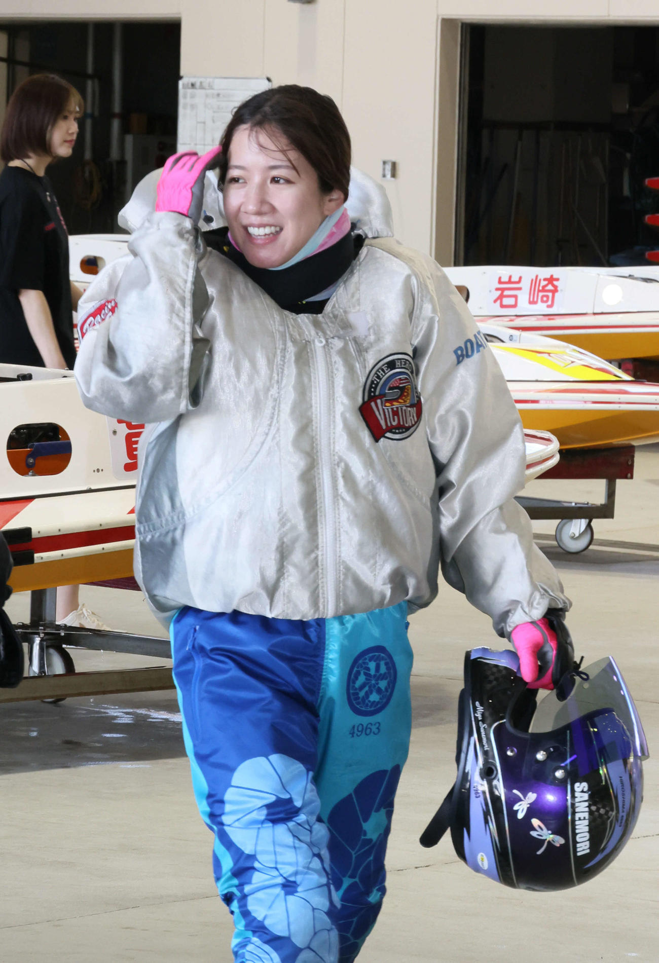 徳山オールレディース5日目　準優勝戦11R 1着1番、実森美祐（撮影・加藤孝規）