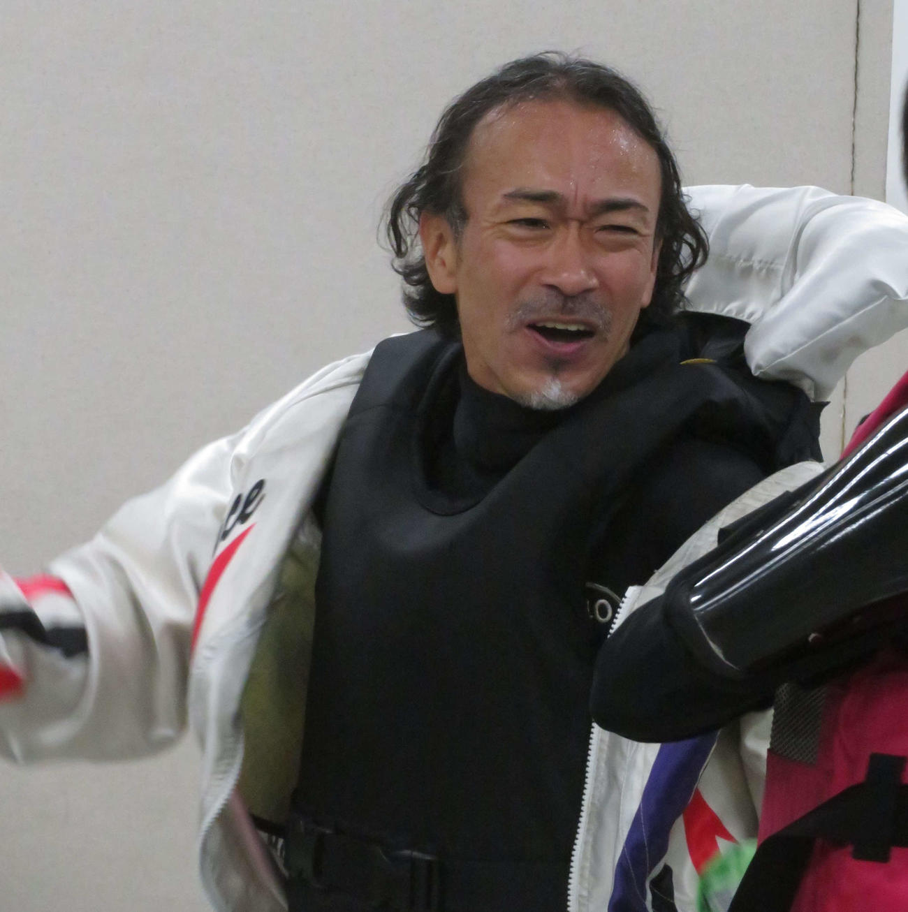 連勝発進を決めた大沢普司（撮影・湯田坂賢一）
