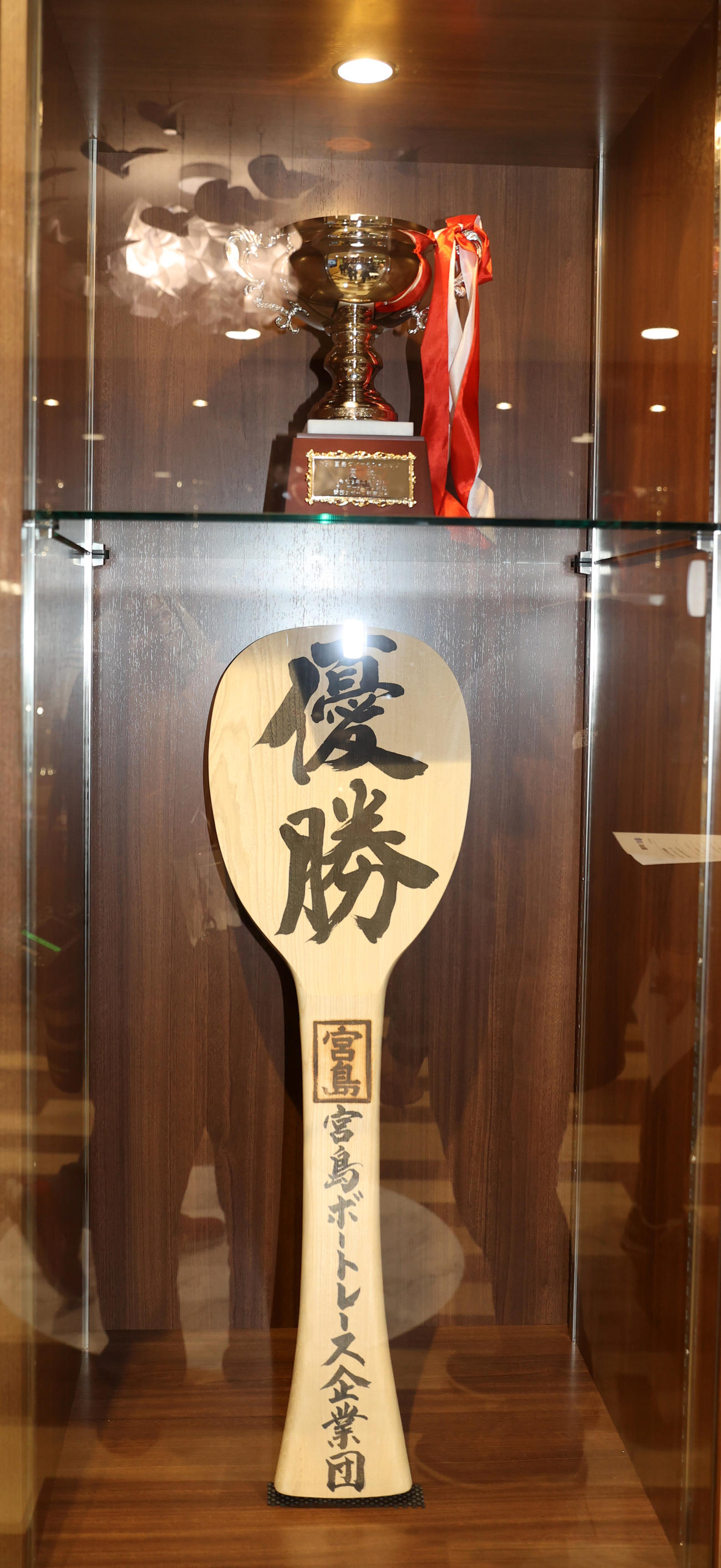 戸田ボートにオープンした「桐生順平メモリアルブース」（撮影・柴田隆二）