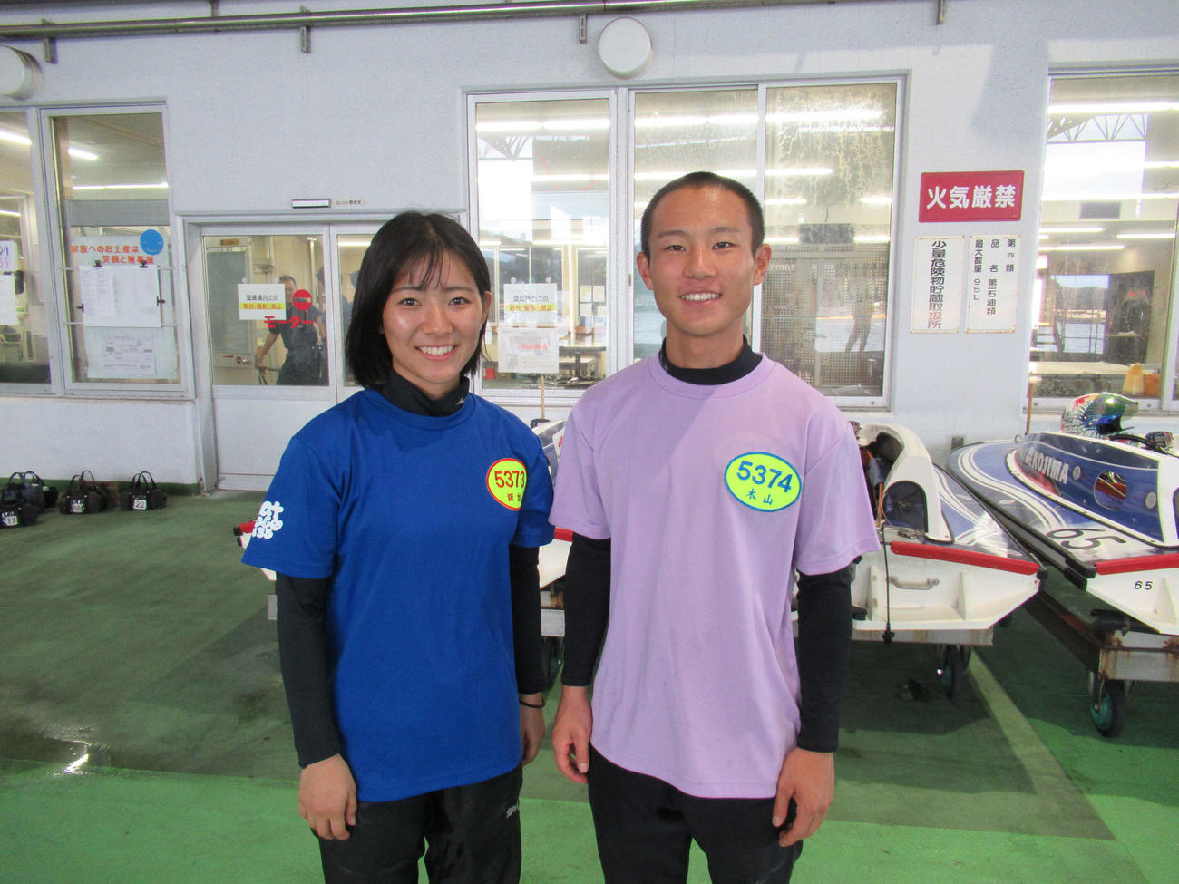 11月1日からの児島一般戦でデュー予定の諏訪玲奈（左）と木山大聖