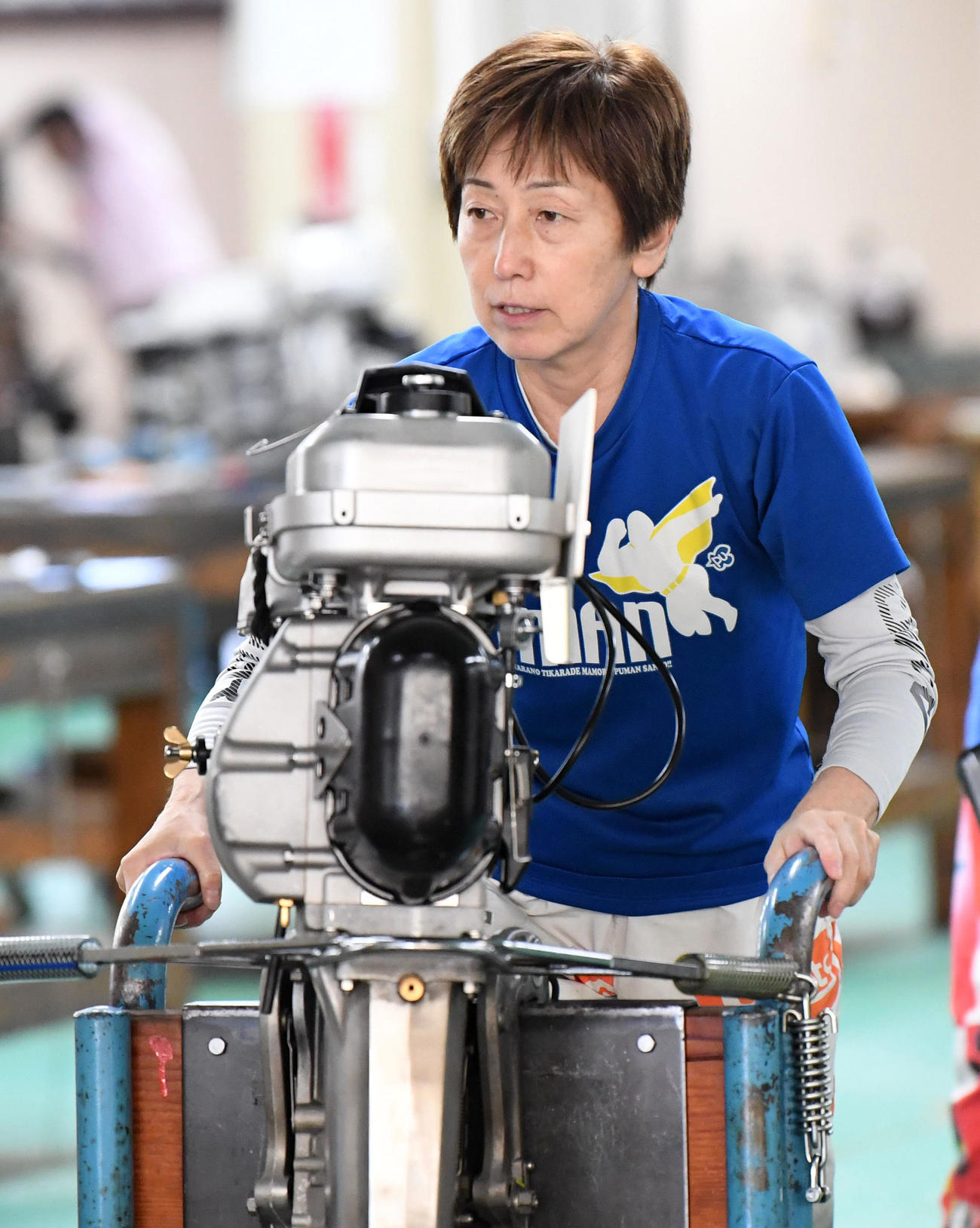 渡辺千草が力強い走りを披露している