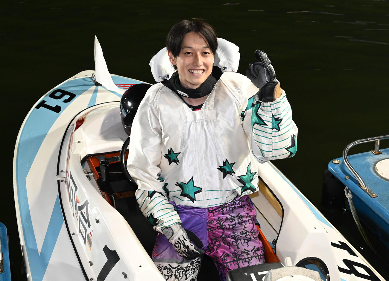 SG優勝戦12R SG優勝を果たした4494河合（撮影・林敢治）