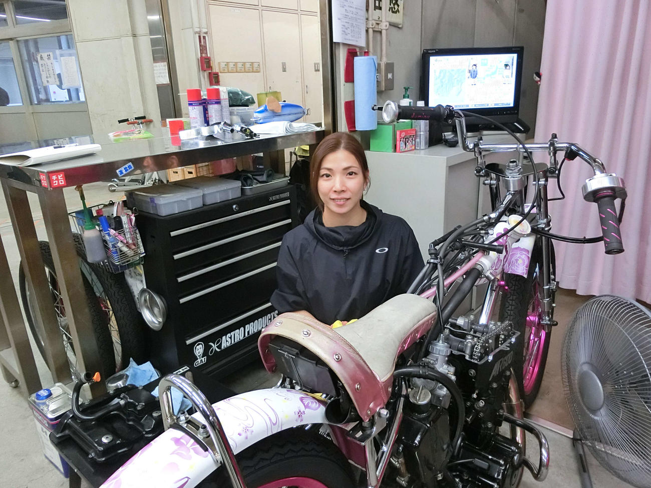 地元の金田悠伽はセッティングで上積みを狙う（撮影・海老原実）